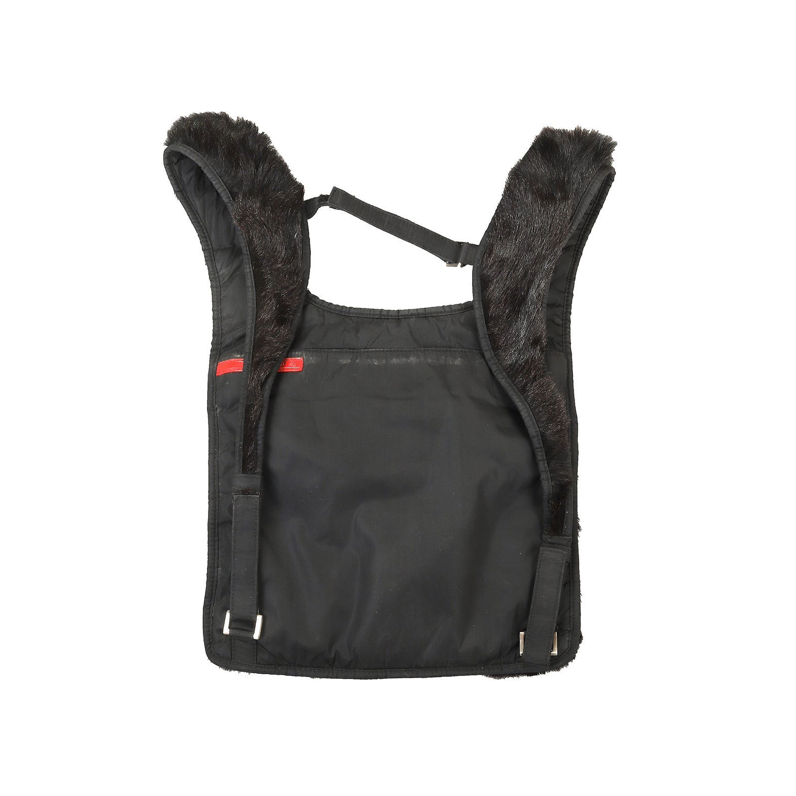 Prada FW99 Black Fur Backpack/Chest Rig