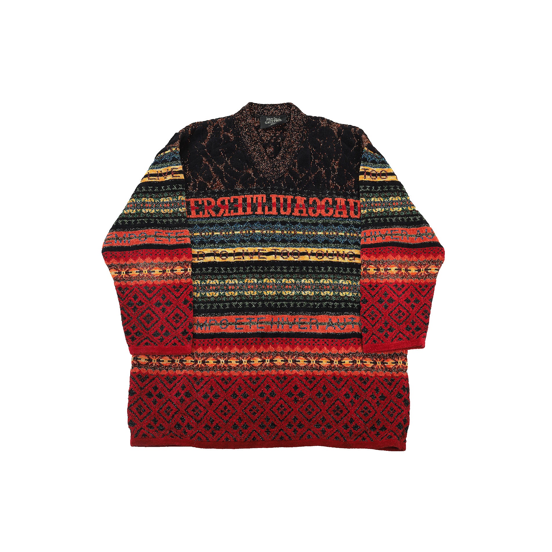 Jean Paul Gaultier FW95 "Too Wild To Live Too Young To Die" Knit