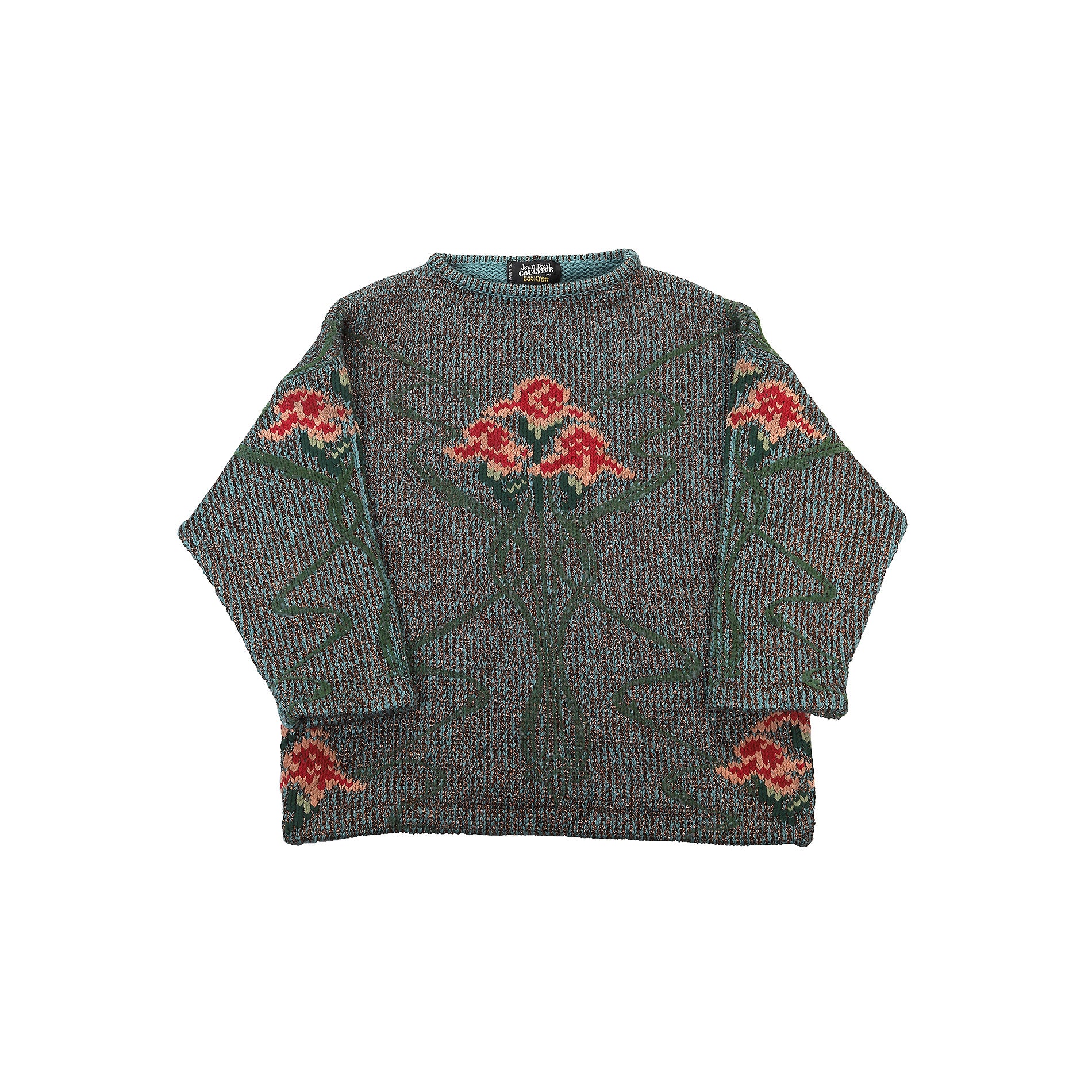 Jean Paul Gaultier FW84 Floral Lurex Knit Sweater