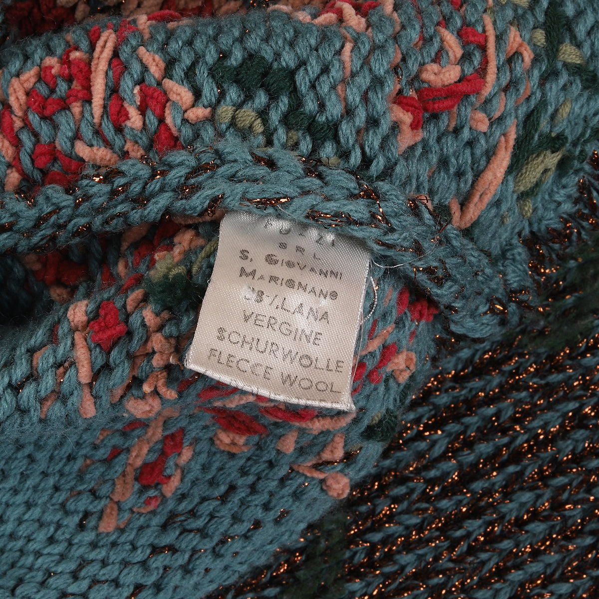 Jean Paul Gaultier FW84 Floral Lurex Knit Sweater