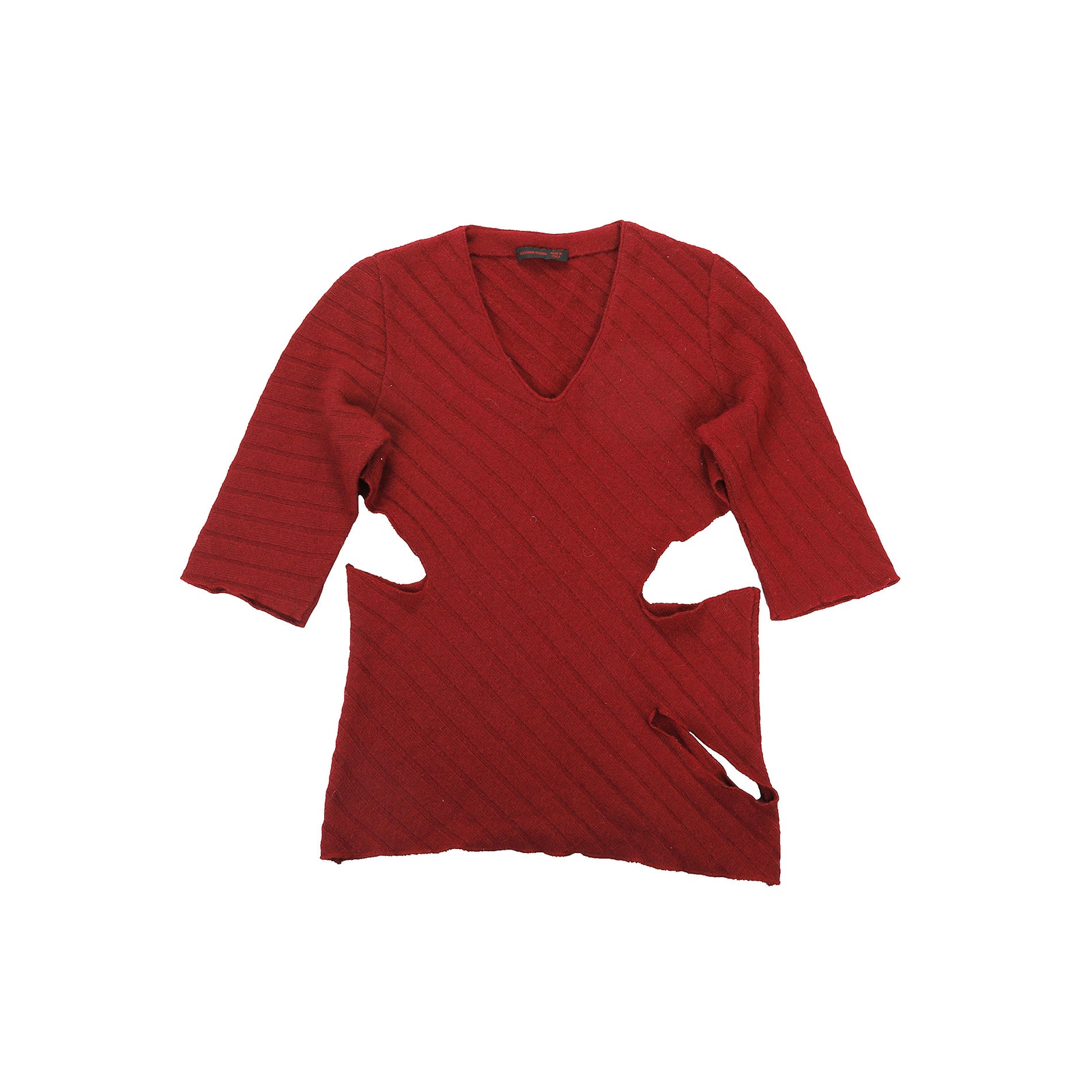 Alexander McQueen AW1998 Joan Of Arc Slashed Knit Sweater