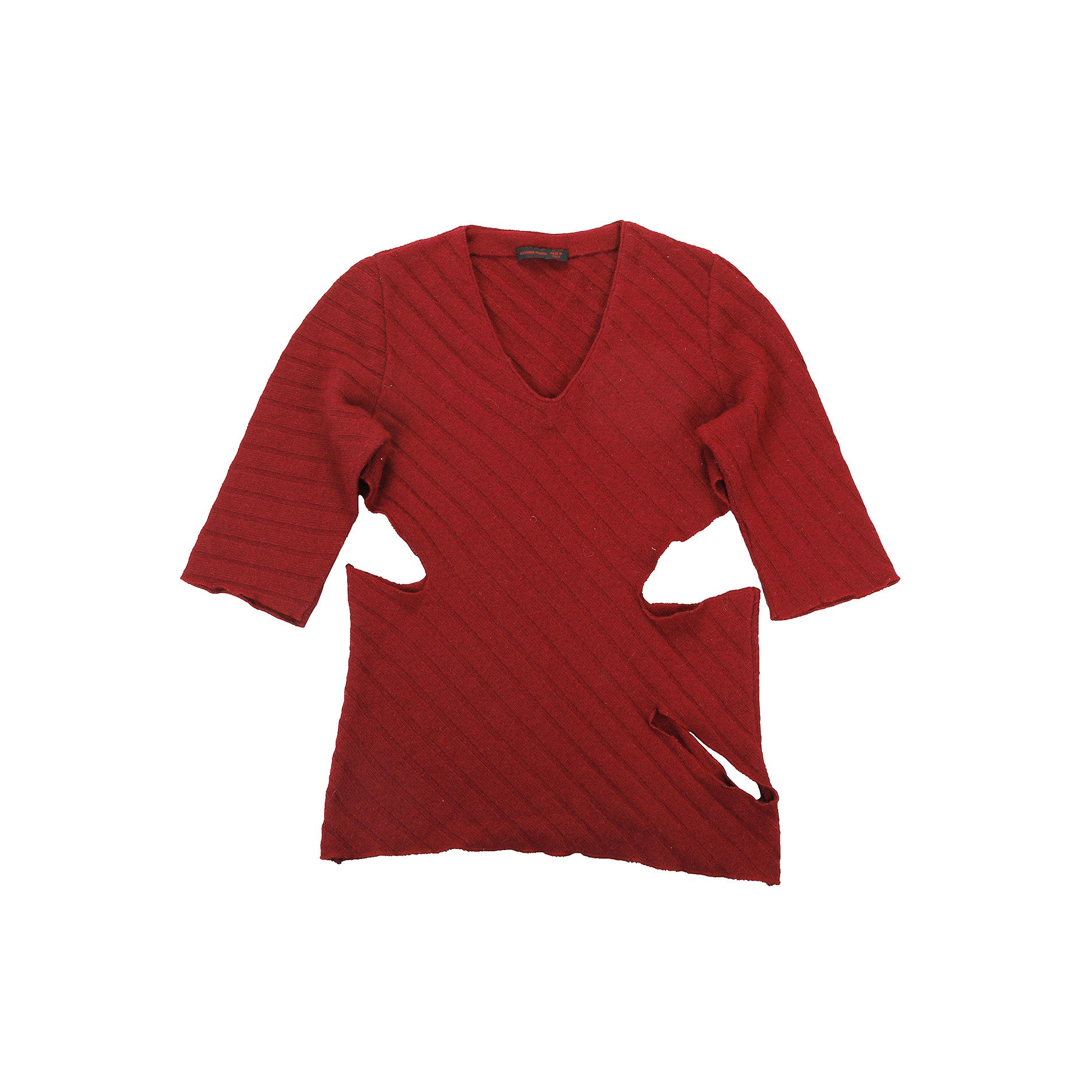 Alexander McQueen AW1998 Joan Of Arc Slashed Knit Sweater