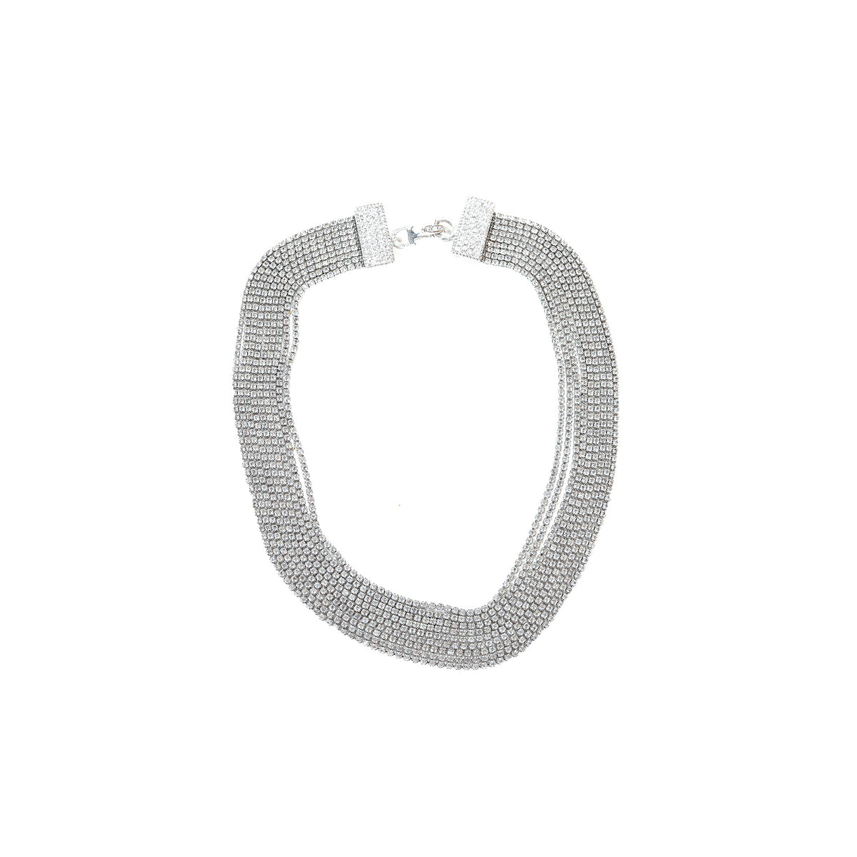 Christian Dior by John Galliano 2000s Swarovski Multi Chain Choker