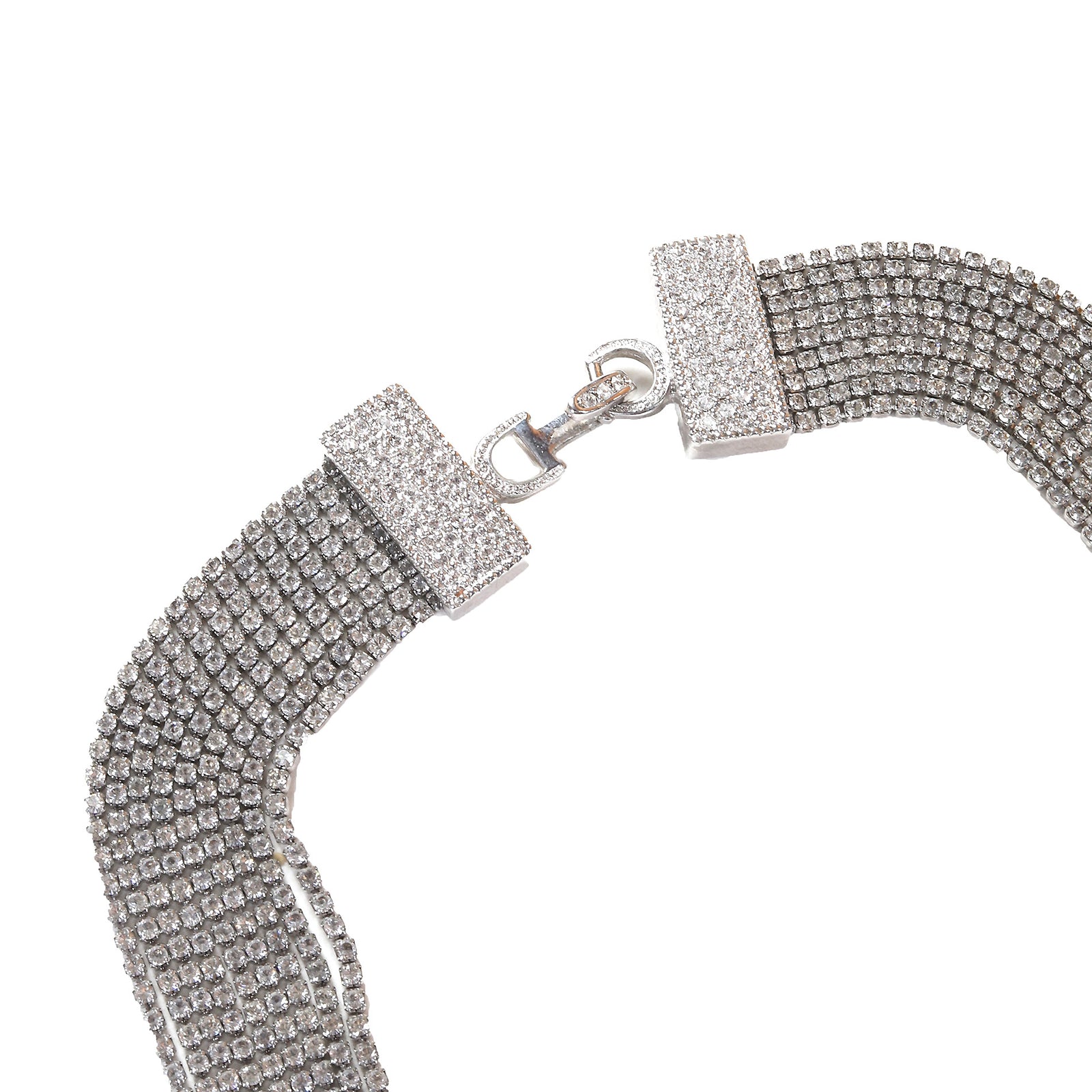 Christian Dior by John Galliano 2000s Swarovski Multi Chain Choker