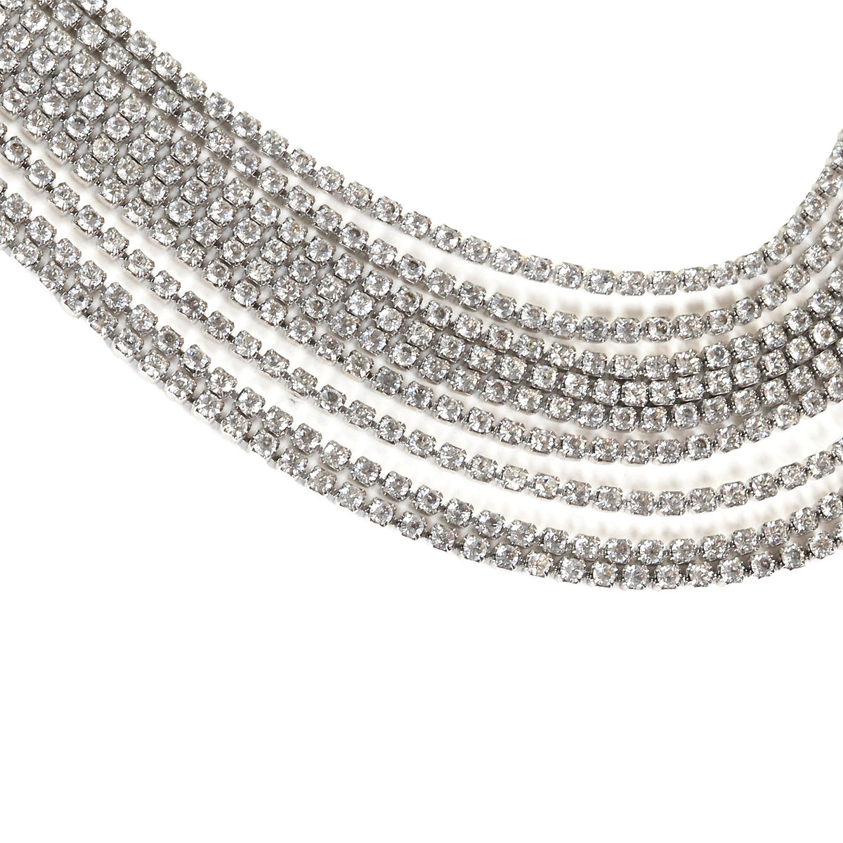 Christian Dior by John Galliano 2000s Swarovski Multi Chain Choker