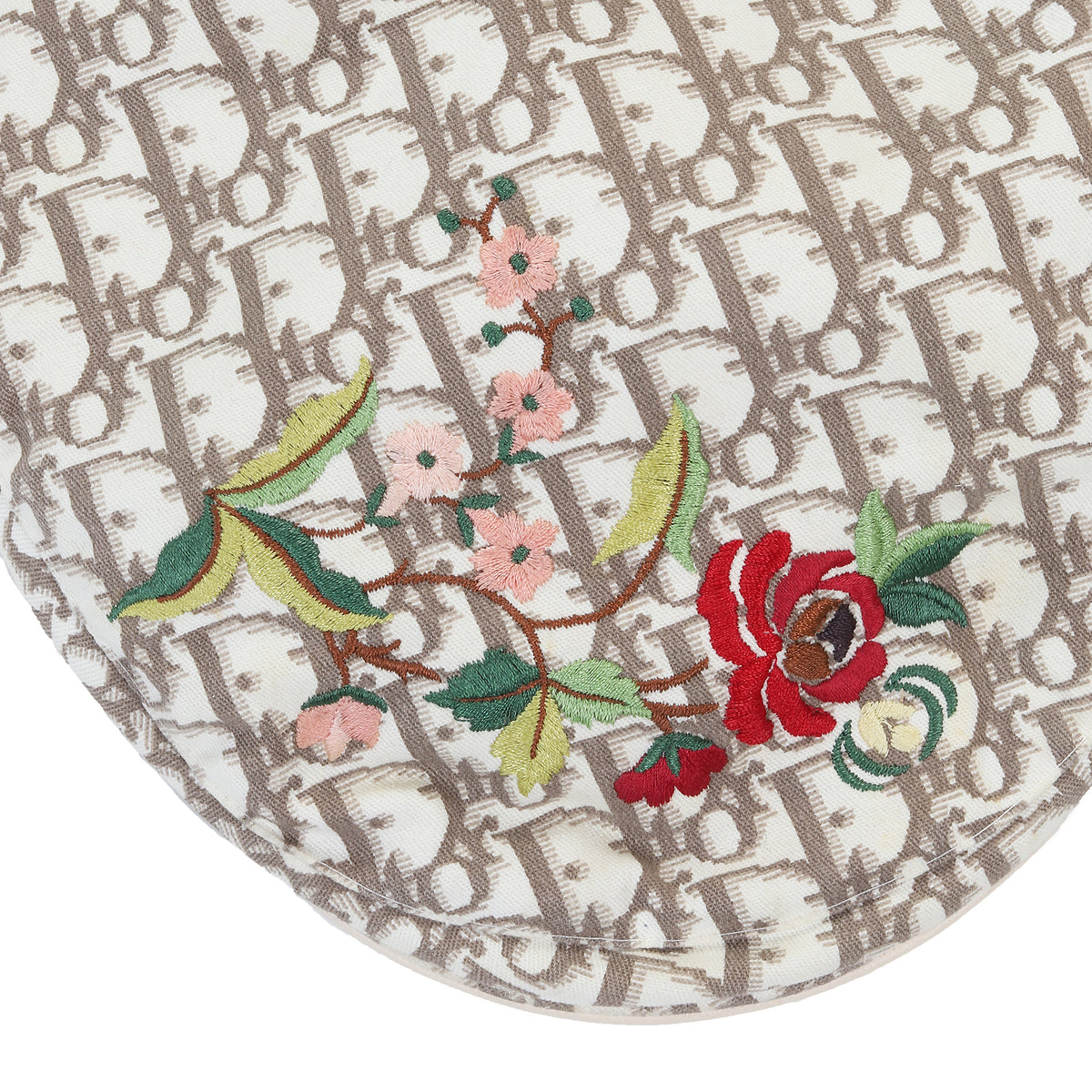 Dior 2000s by John Gallliano Floral Embroidered Diorissimo Beret Hat