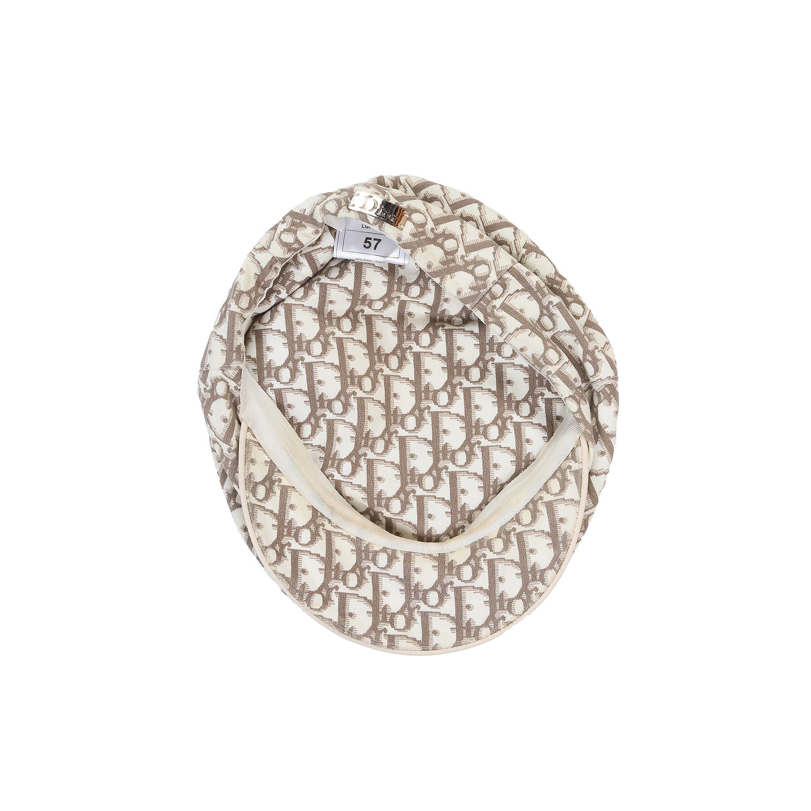 Dior 2000s by John Gallliano Floral Embroidered Diorissimo Beret Hat