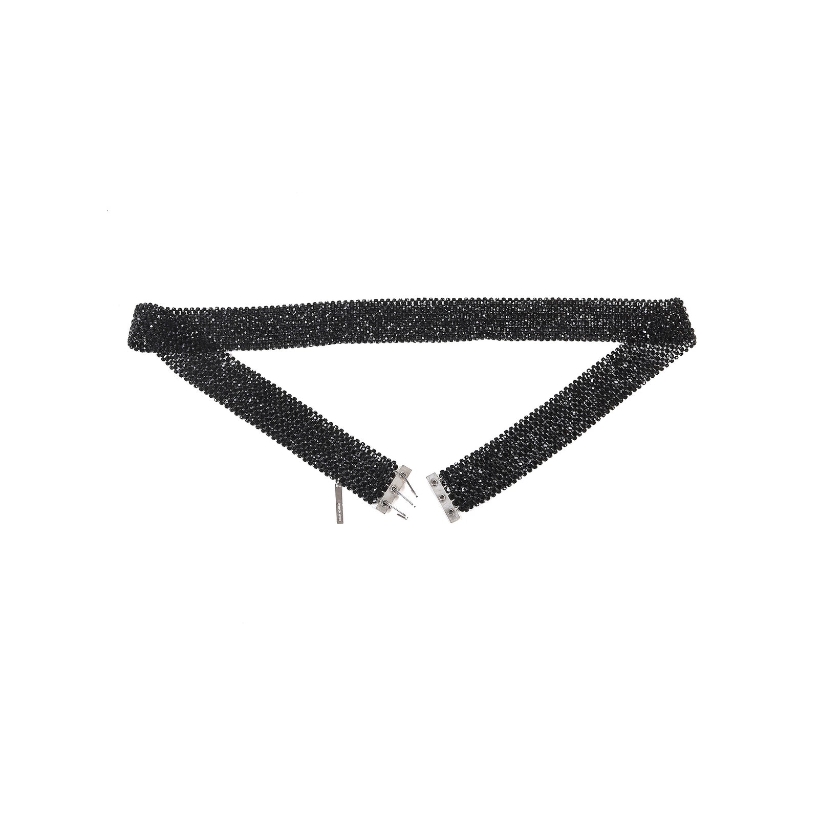 Dior Homme SS2004 Strip Black Pearl Belt