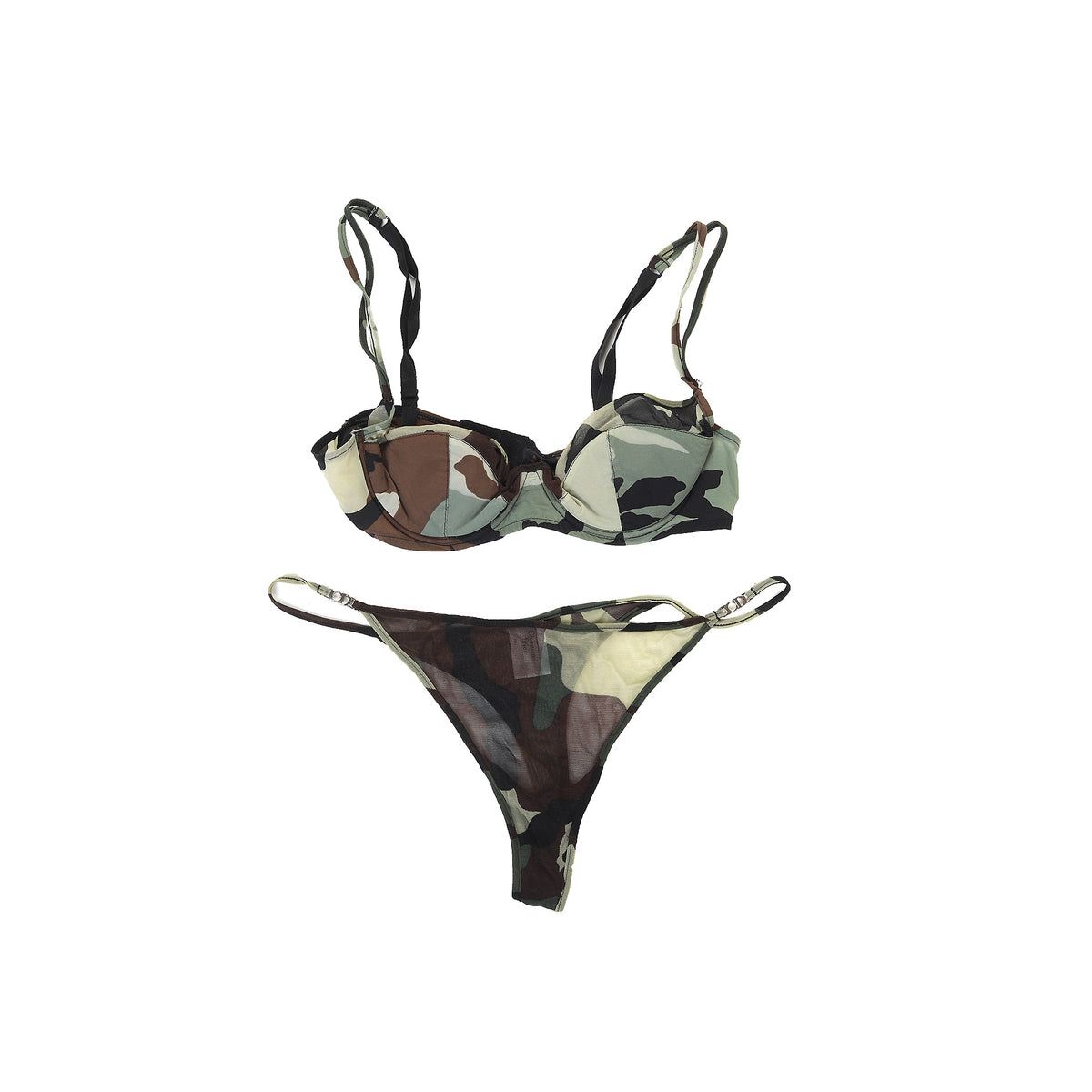 Dior SS2001 by John Galliano Camo Beach Set Bikini + Dress