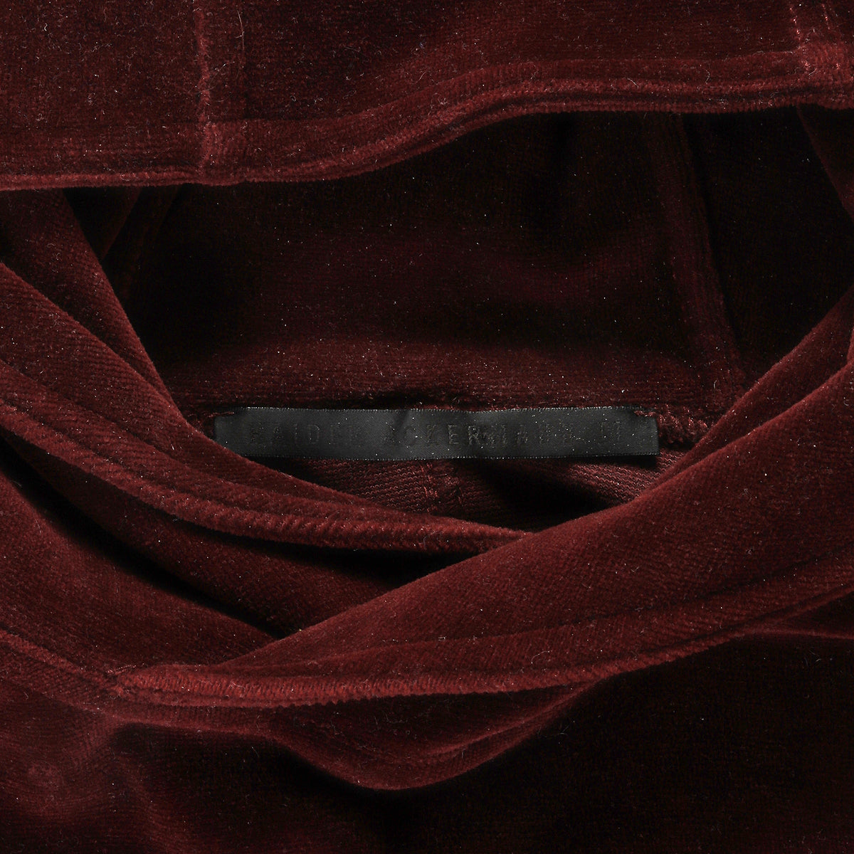 Haider Ackermann FW2015 Burgundy Velvet Hoodie