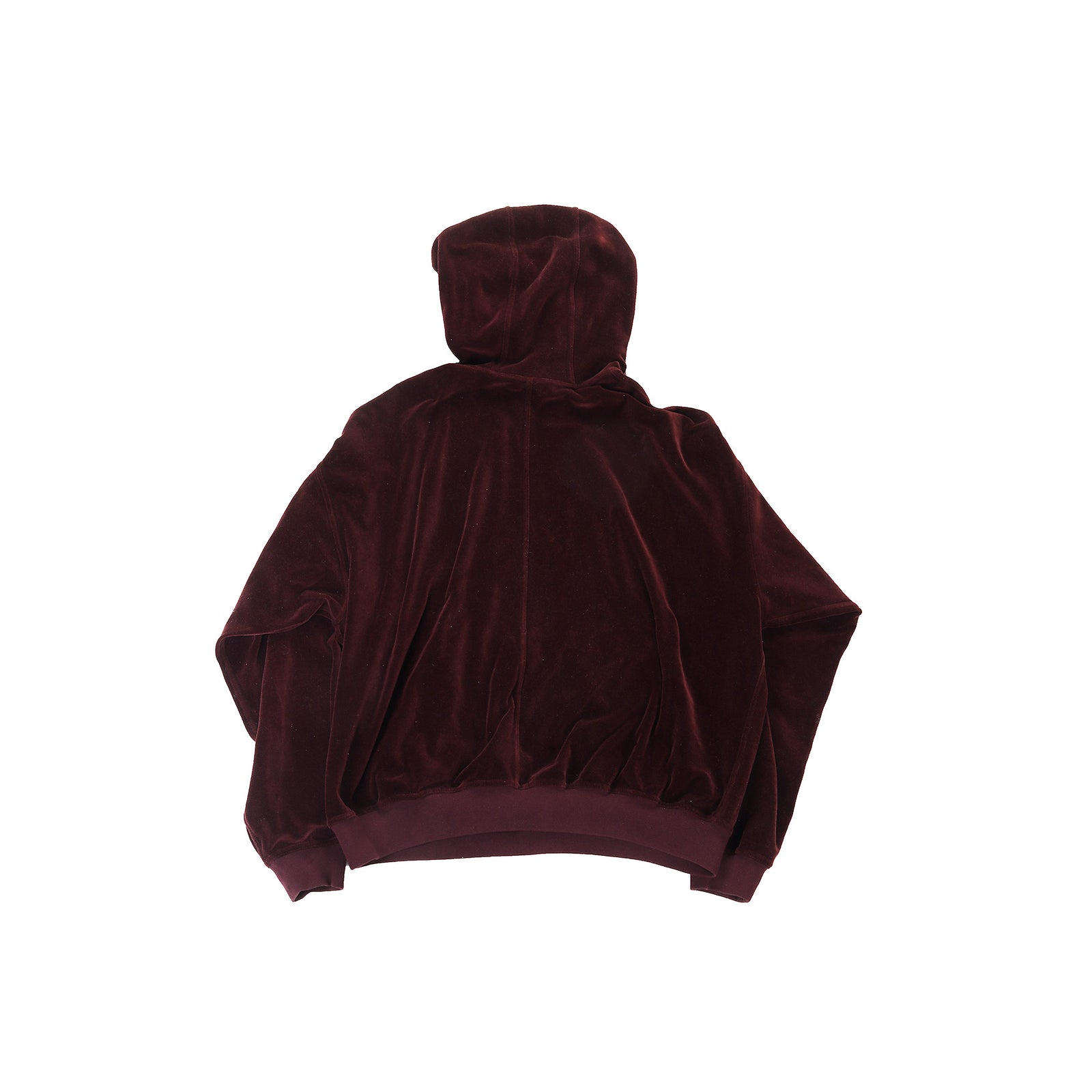 Haider Ackermann FW2015 Burgundy Velvet Hoodie