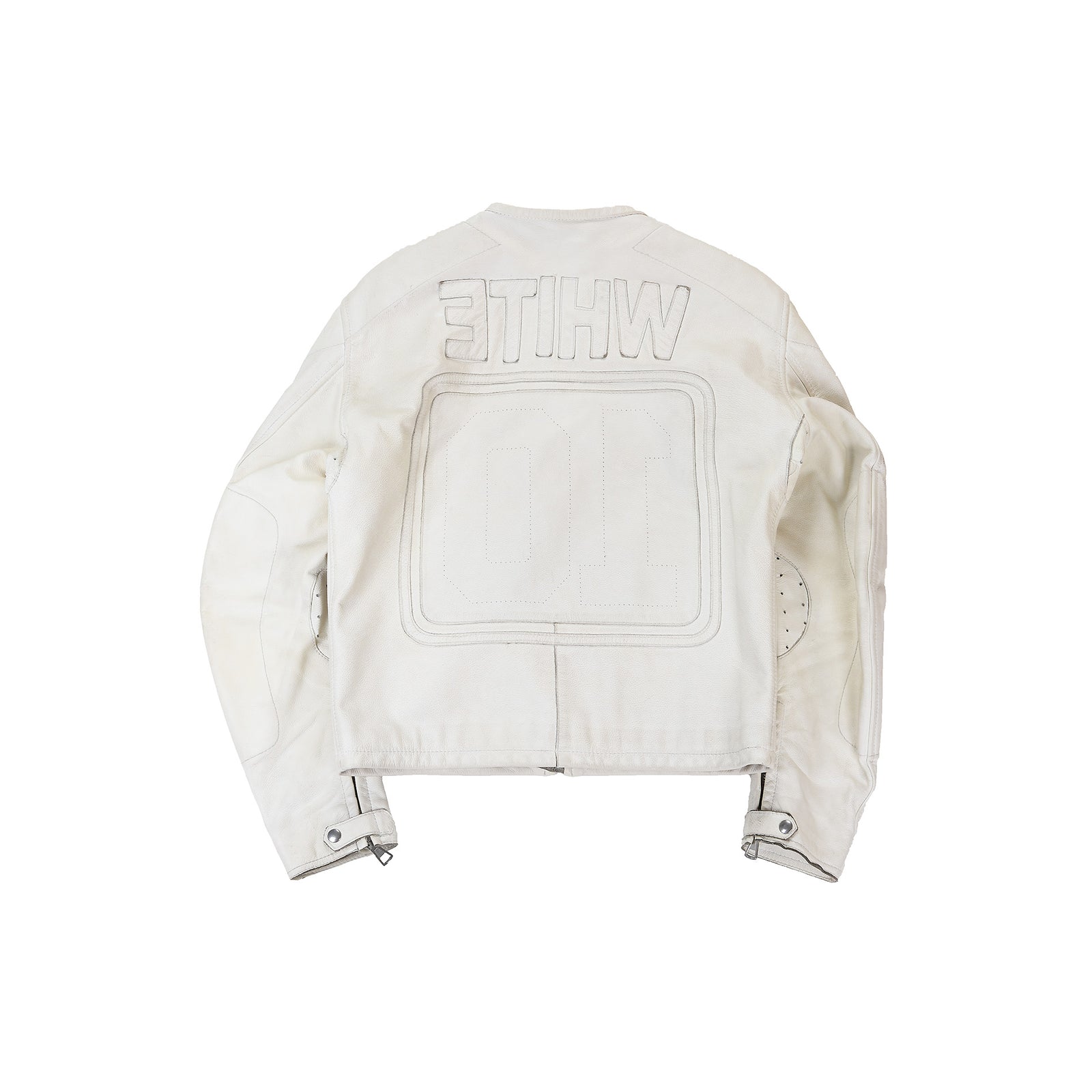 Maison Martin Margiela SS2002 WHITE Patched Leather Jacket
