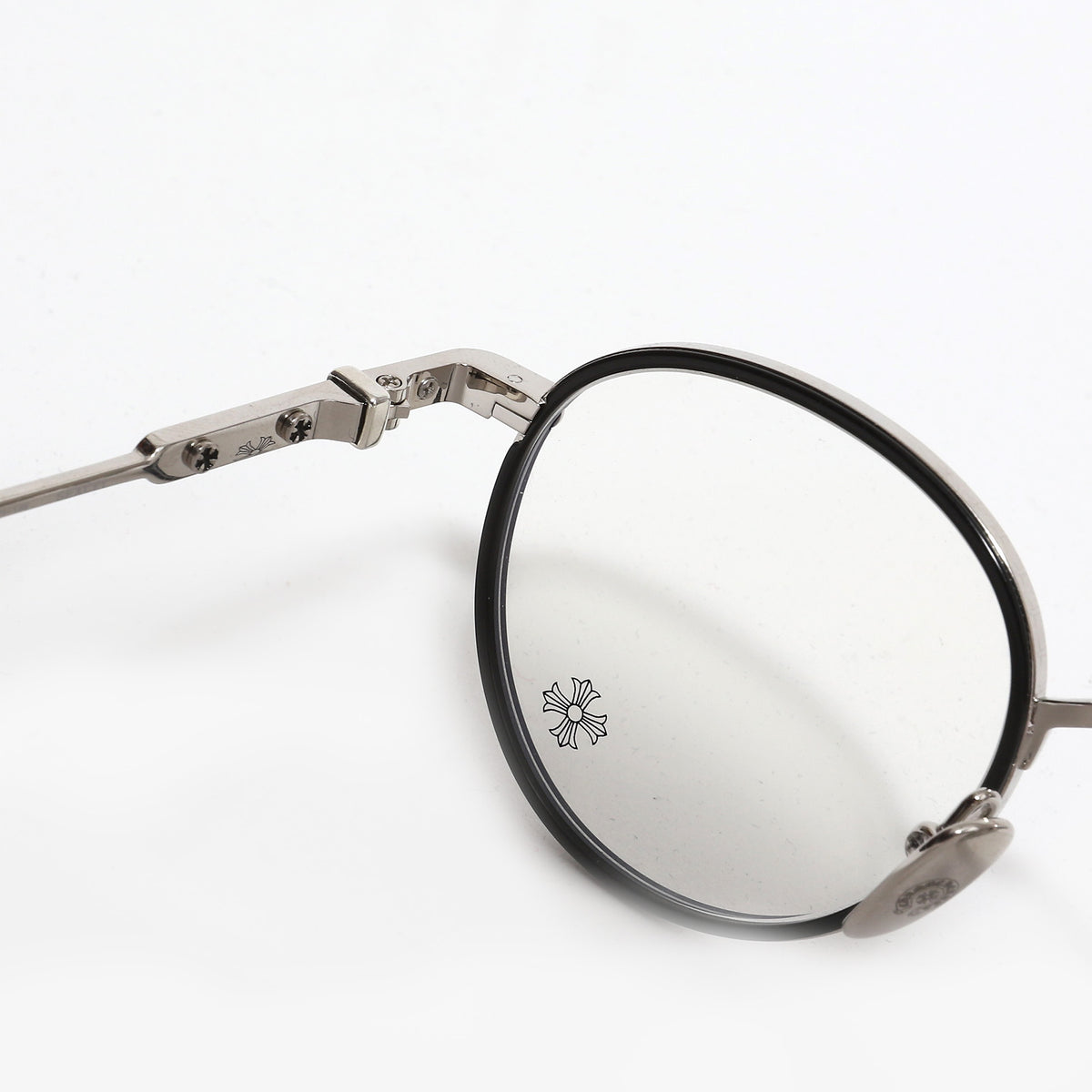 Chrome Hearts Thick Silver Glasses