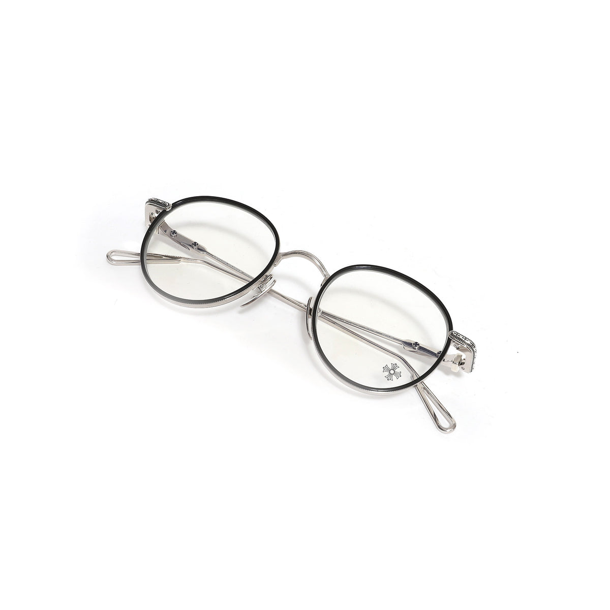 Chrome Hearts Thick Silver Glasses