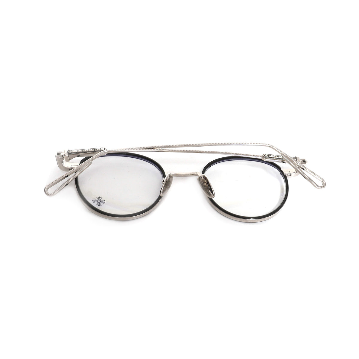 Chrome Hearts Thick Silver Glasses