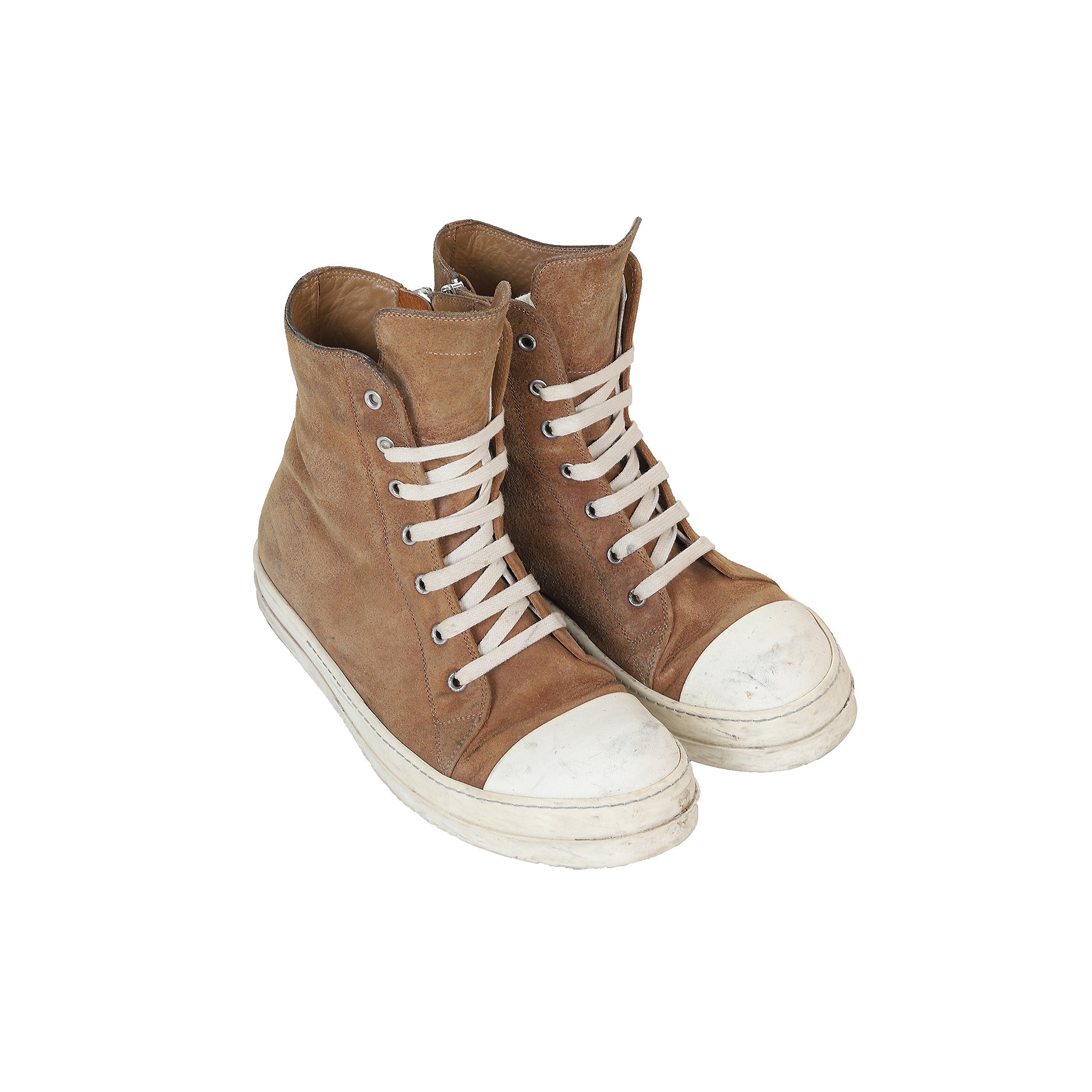 靴 rickowens brown suede ramones Rick Owens SS2015 Brown Suede Ramones - Ākaibu Store
