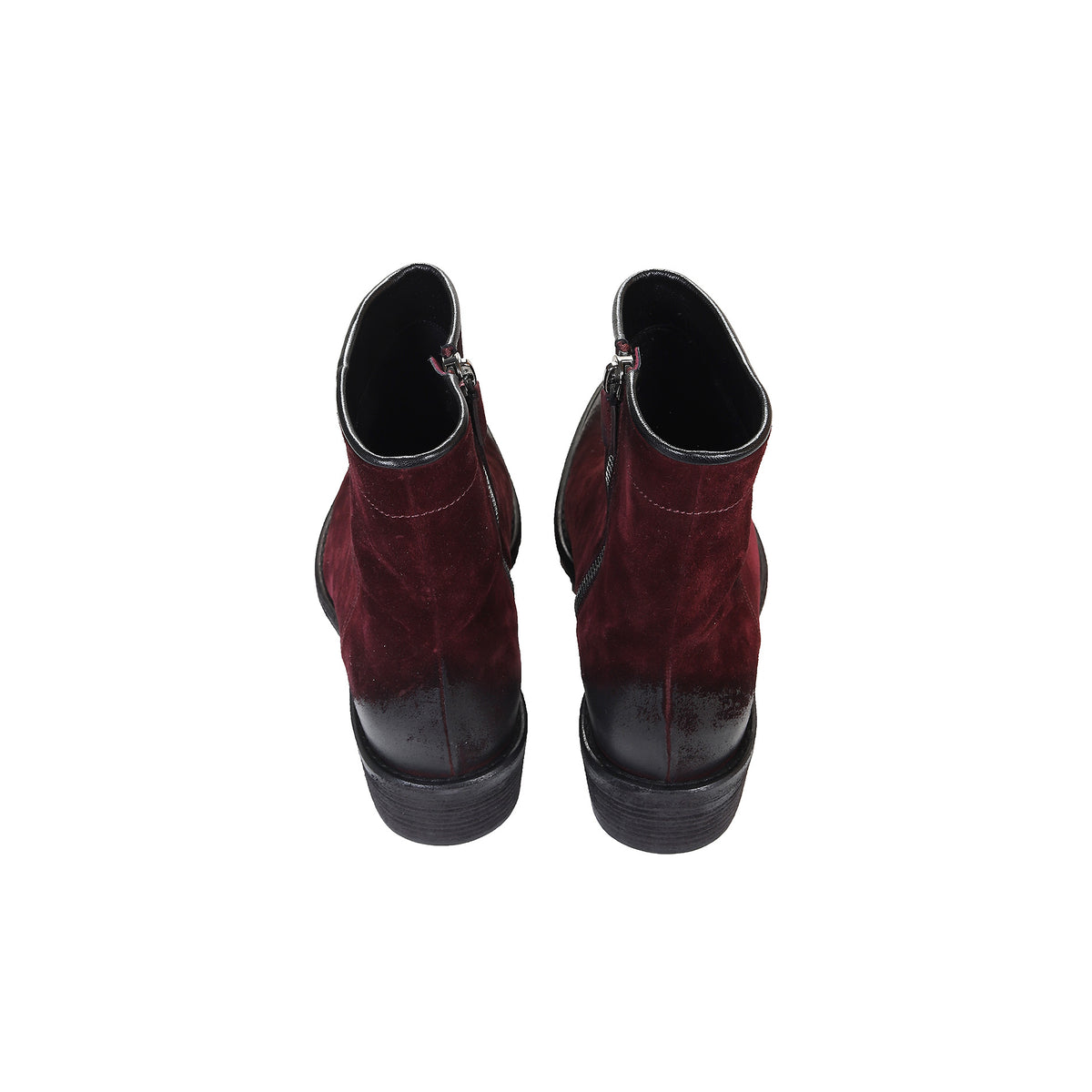 Haider Ackermann Burgundy Suede Boots