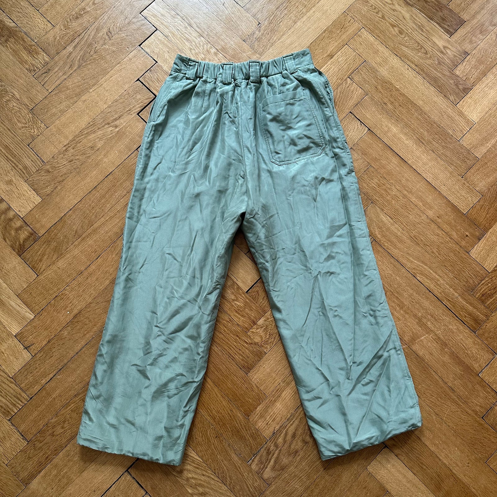 Ermenegildo Zegna Couture Green Silk Lined Pants