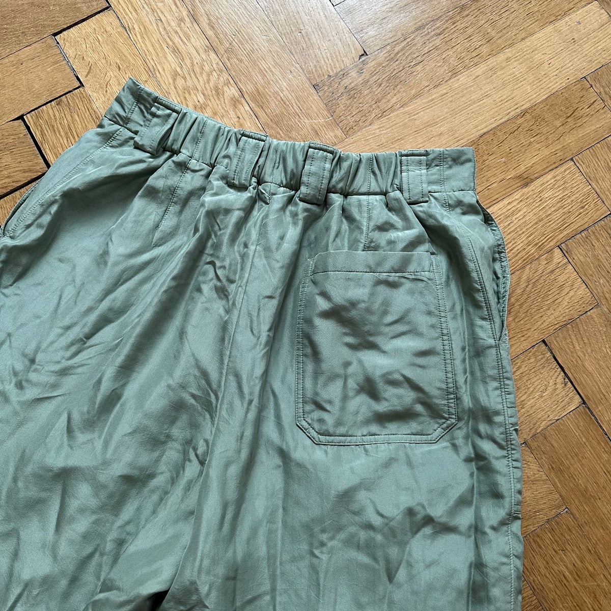 Ermenegildo Zegna Couture Green Silk Lined Pants