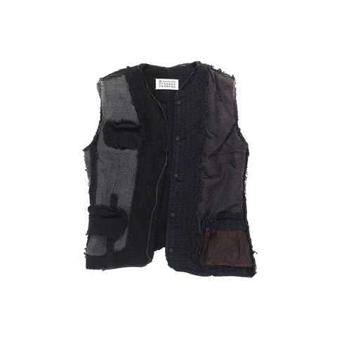 Maison Martin Margiela AW04 Artisanal Reconstructed Tweed Chained Vest