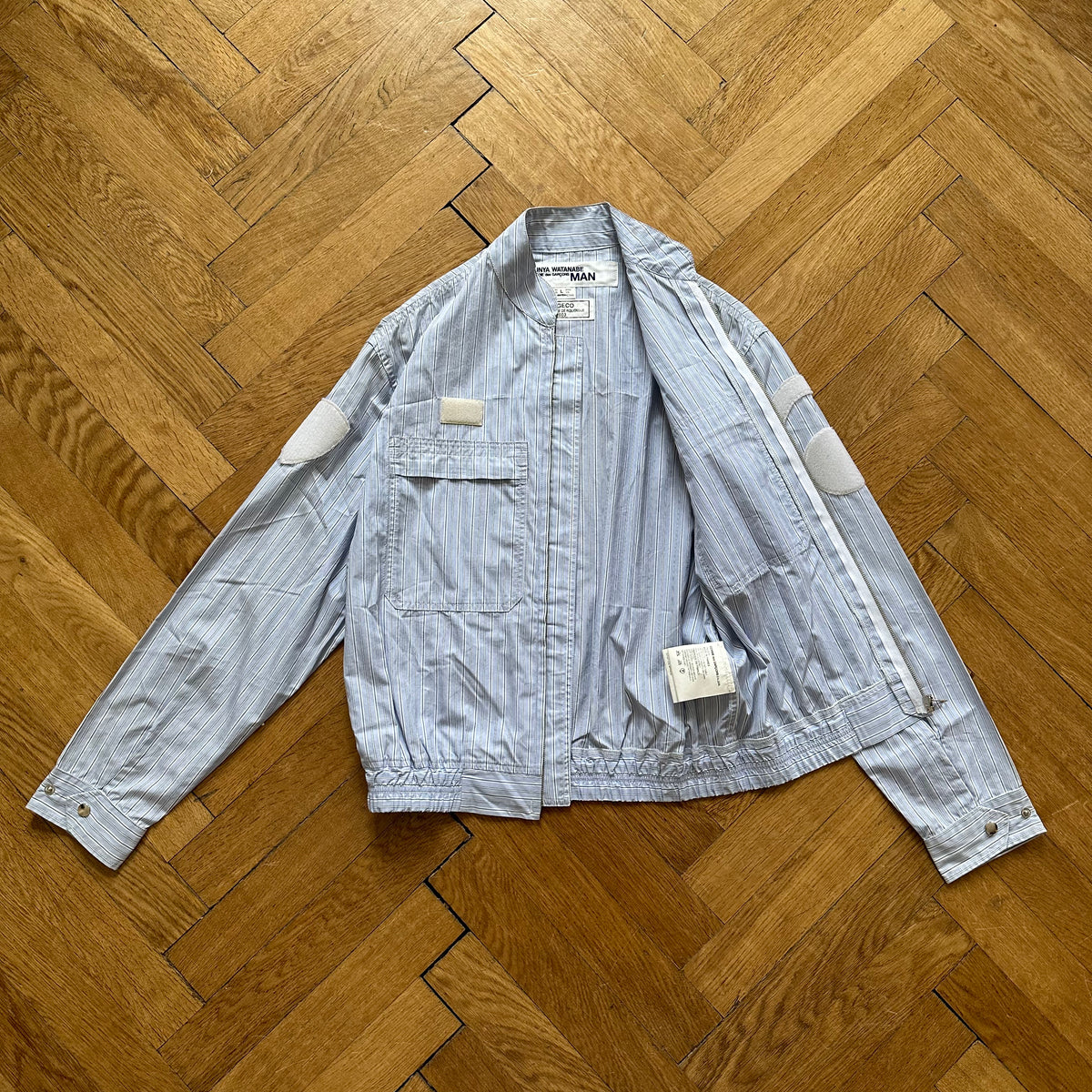 Junya Watanabe 2003 Striped Patched Prisoner Jacket