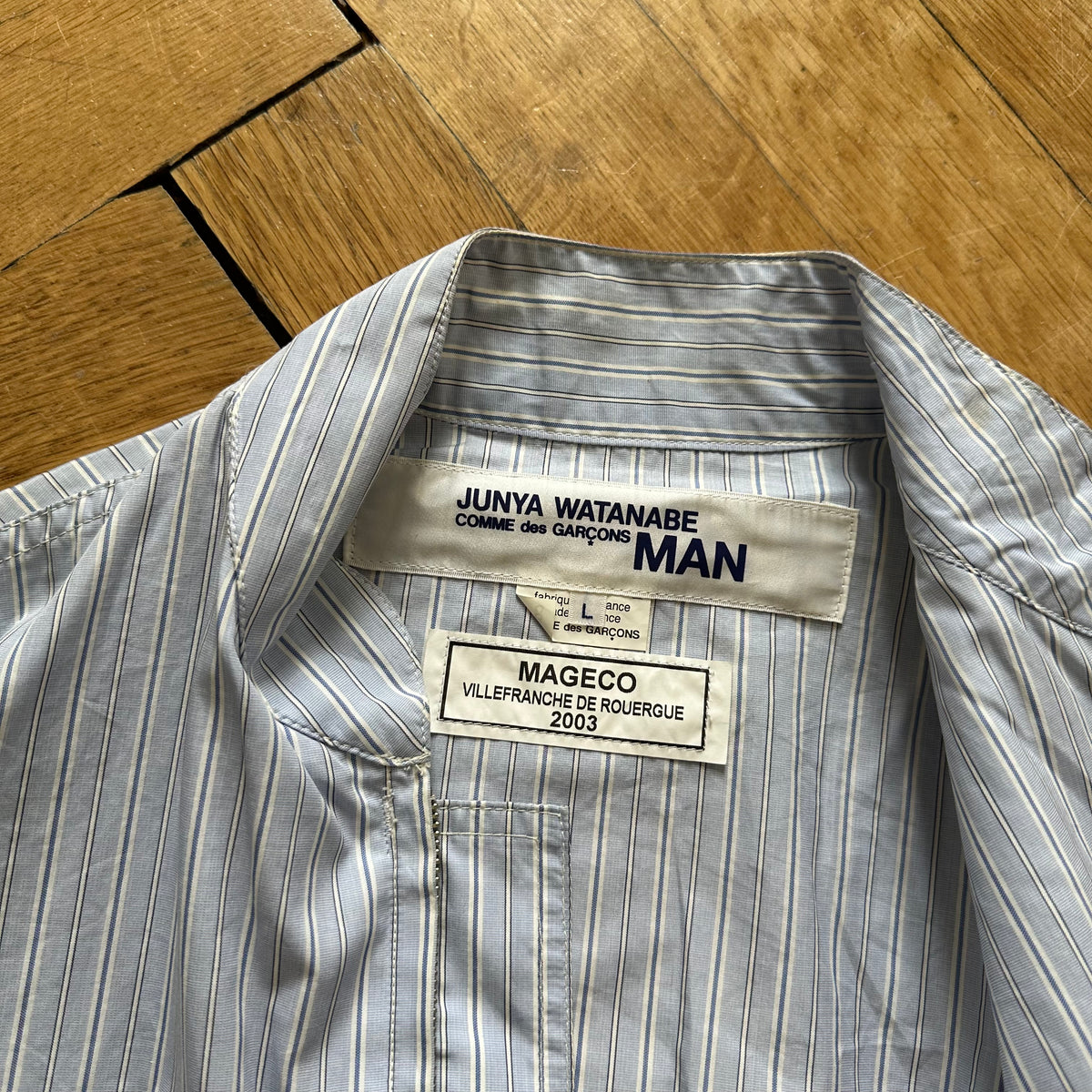 Junya Watanabe 2003 Striped Patched Prisoner Jacket