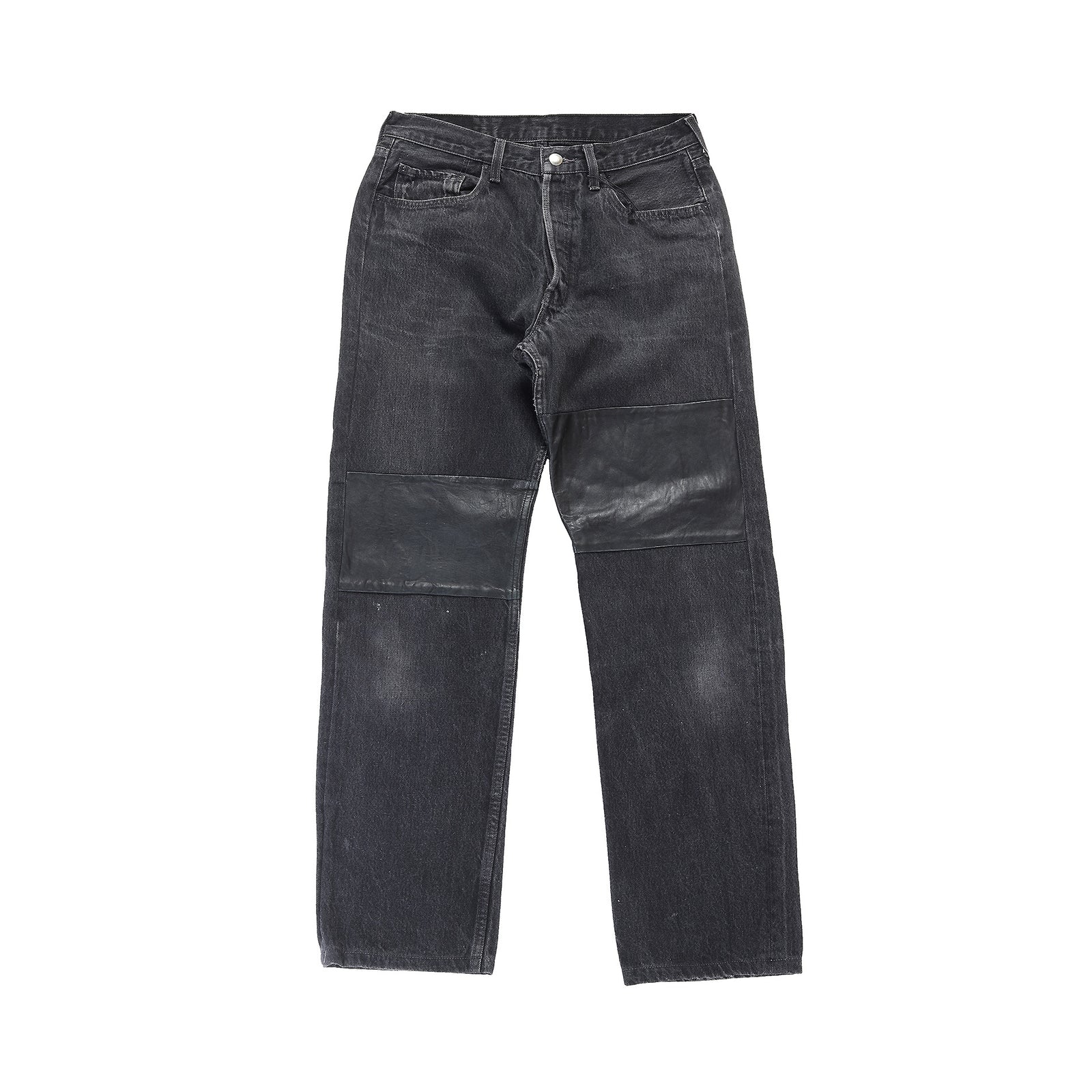 Maison Martin Margiela 2000s Artisanal Reconstructed Leather Patch Denim