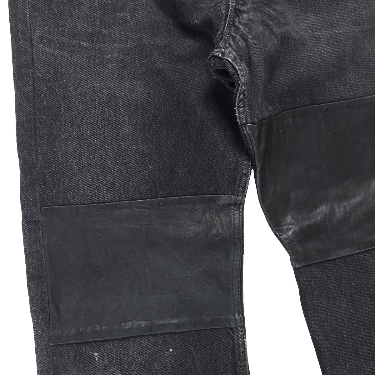 Maison Martin Margiela 2000s Artisanal Reconstructed Leather Patch Denim