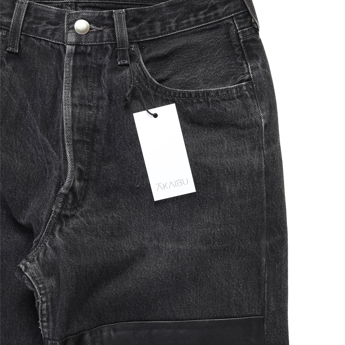 Maison Martin Margiela 2000s Artisanal Reconstructed Leather Patch Denim