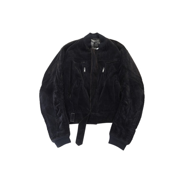 Haider Ackermann FW2015 Black Corduroy Bomber - Ākaibu Store