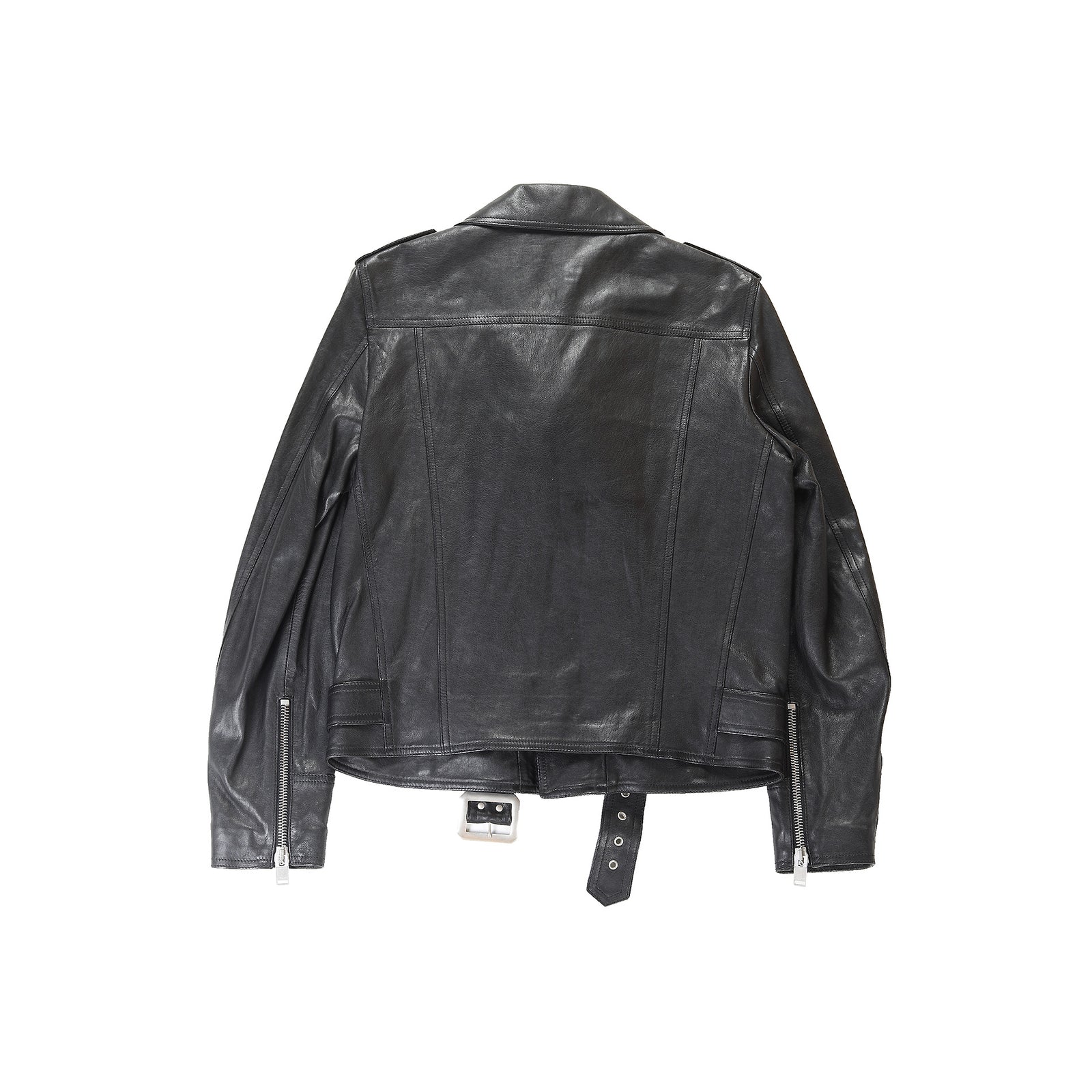 Saint Laurent Paris FW14 Marmot Fur Black Leather Jacket
