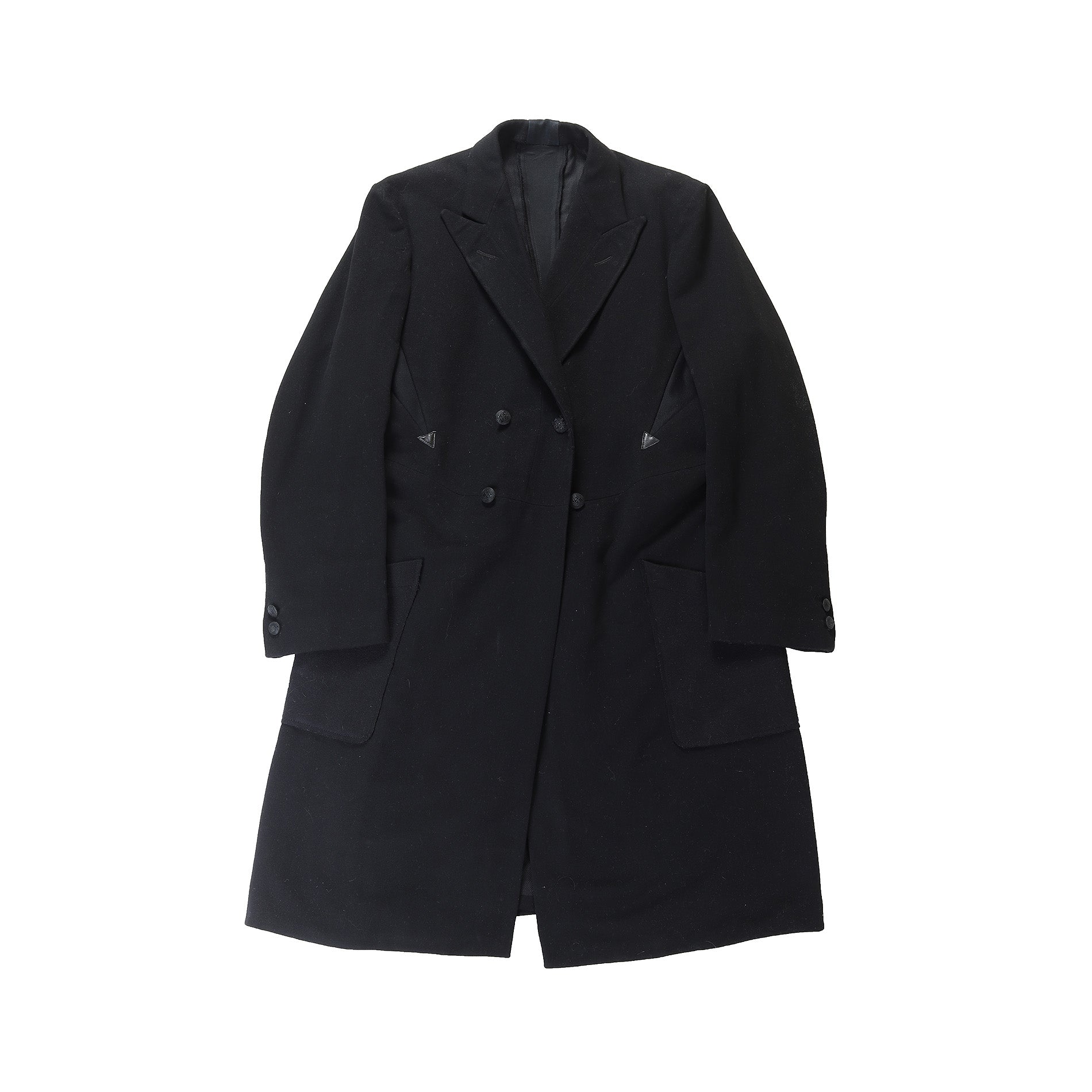 Martin Margiela ⓪⑩ Artisanal coat Maison Martin Margiela Early 2000s Mens Artisanal Black Wool Coat
