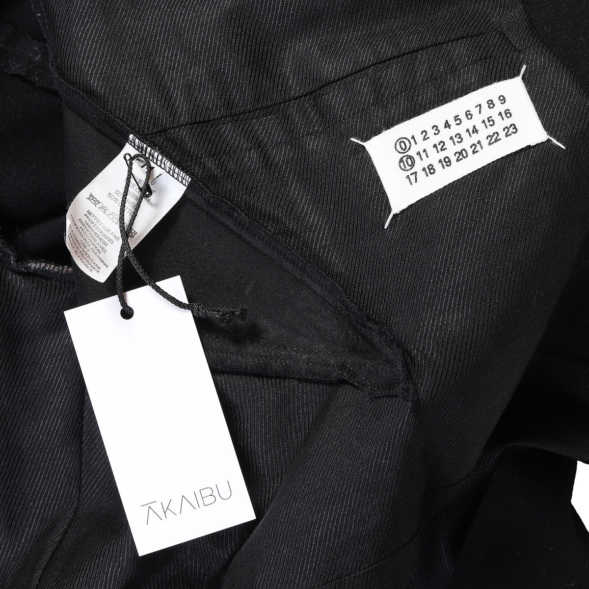 Maison Martin Margiela Early 2000s Mens Artisanal Black Wool Coat