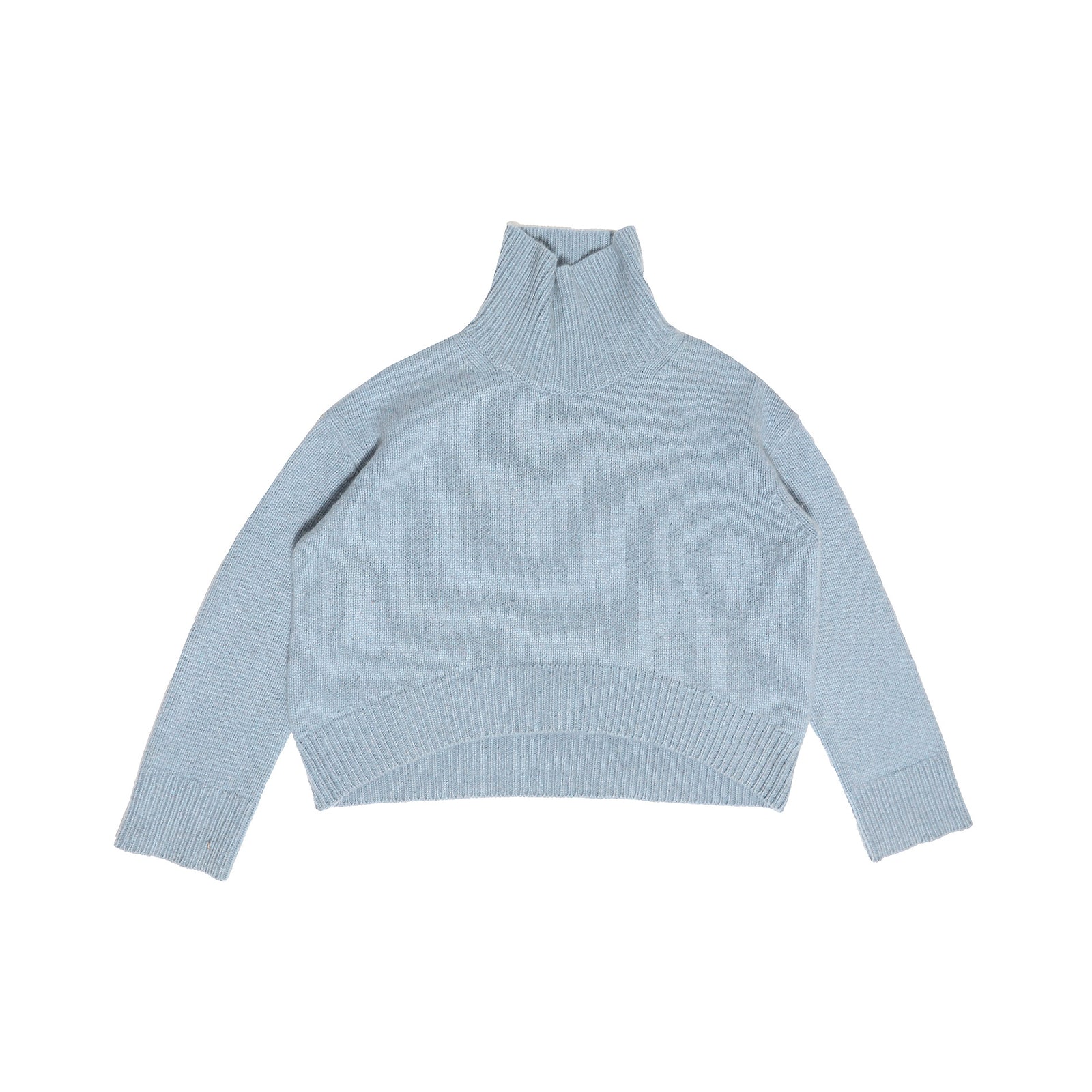 Celine by Phoebe Phibo Cropped Blue Cashmere Knit