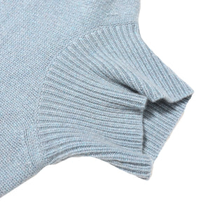 Celine by Phoebe Phibo Cropped Blue Cashmere Knit