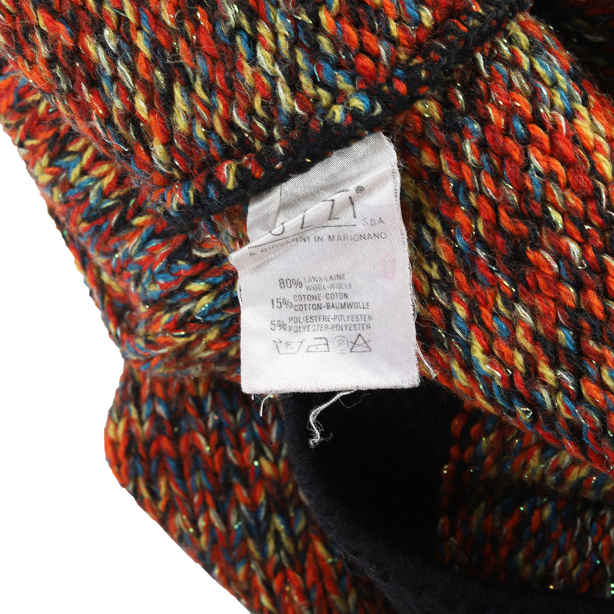Jean Paul Gaultier FW1995 Metallic Multicolor Checkerboard Knit Sweater