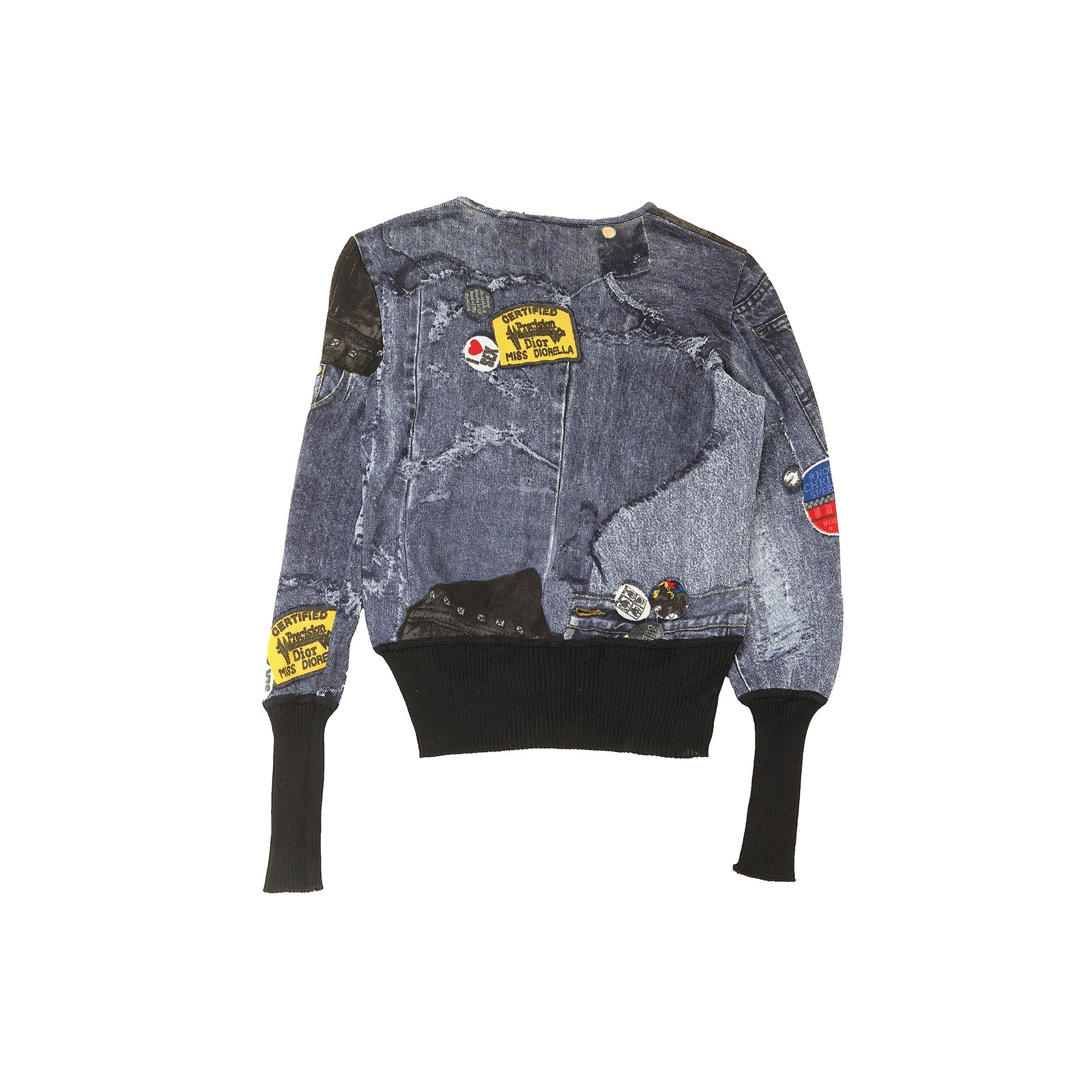 Christian Dior by John Galliano FW01 Miss Diorella Tromp L'oeil Denim Jacket