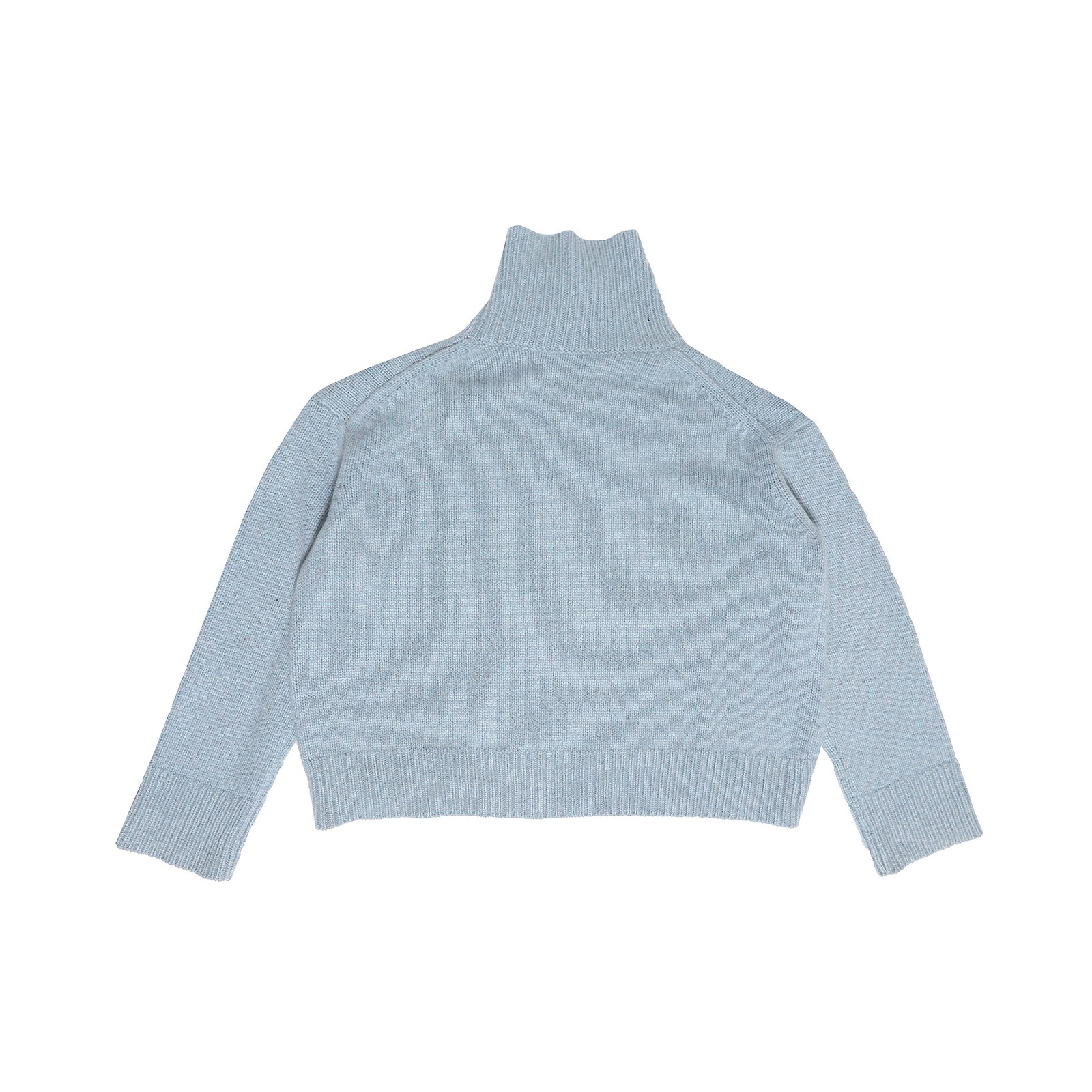 Celine by Phoebe Phibo Cropped Blue Cashmere Knit