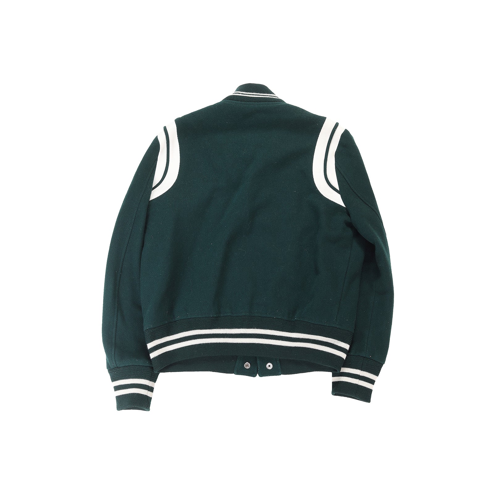 Saint Laurent Paris FW2013 Forest Green Teddy Varsity Bomber Jacket
