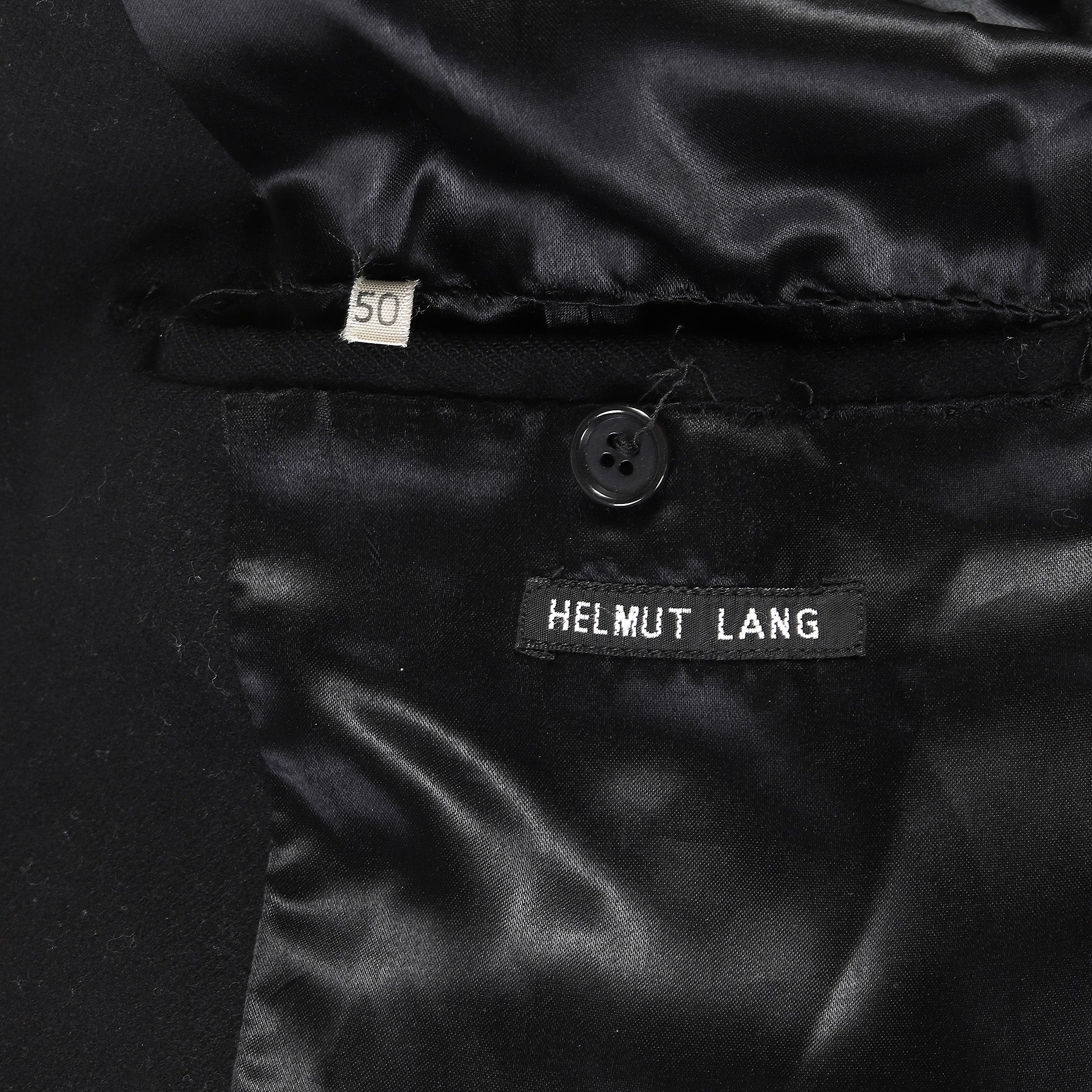 Helmut Lang 90s Black Wool Coat - Ākaibu Store