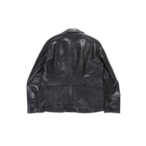 Helmut Lang 90s Double Breasted Leather Coat