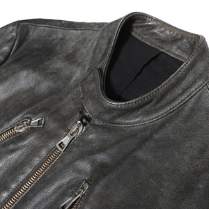 Maison Martin Margiela SS02 5-Zip Distressed Leather Jacket