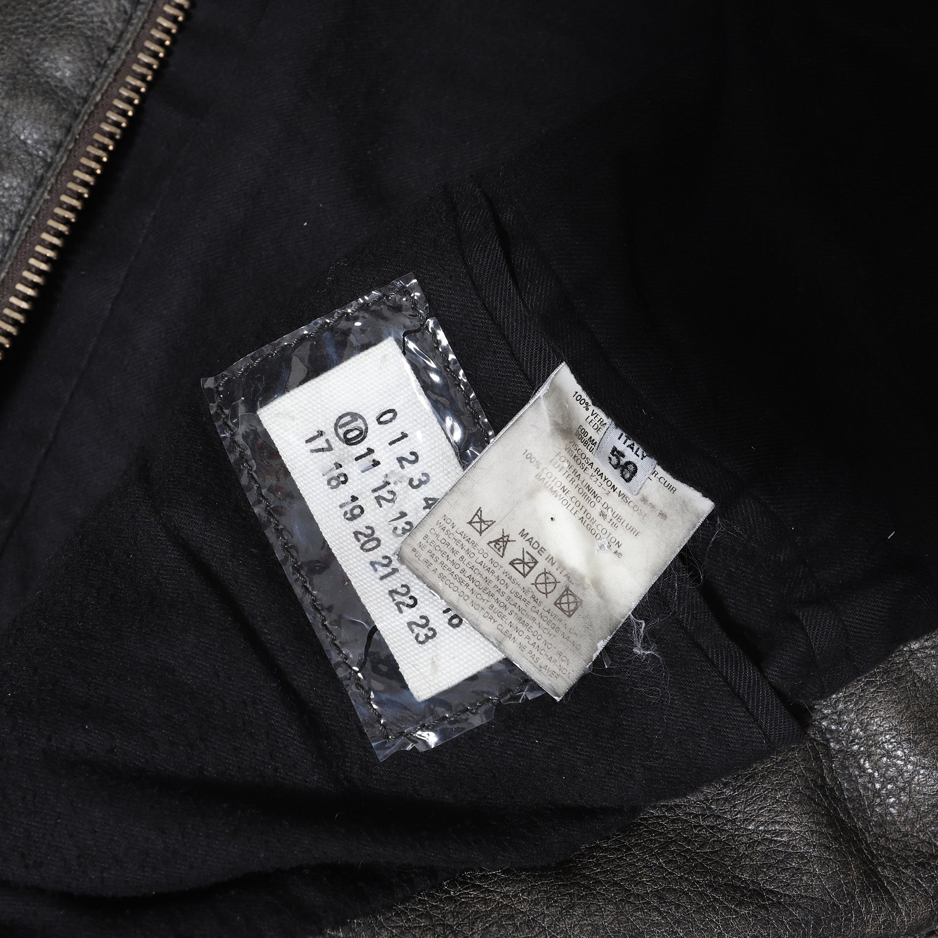 Maison Martin Margiela SS02 5-Zip Distressed Leather Jacket