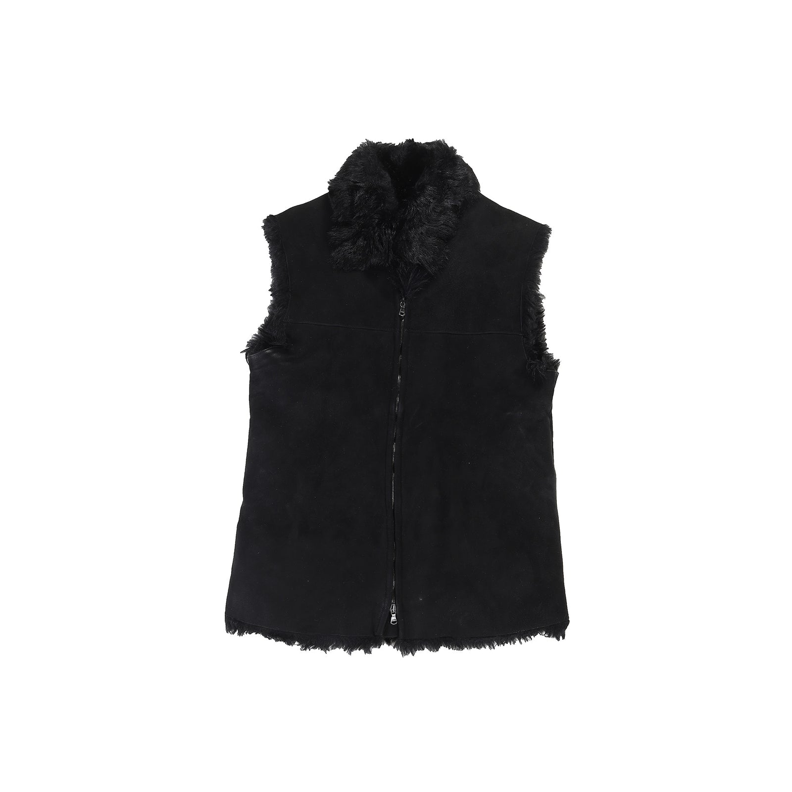 Helmut Lang FW00 Runway Black Fur Vest