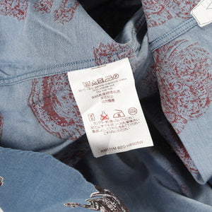 Louis Vuitton Men's Blue Cotton Chapman Elephant Classic Shirt