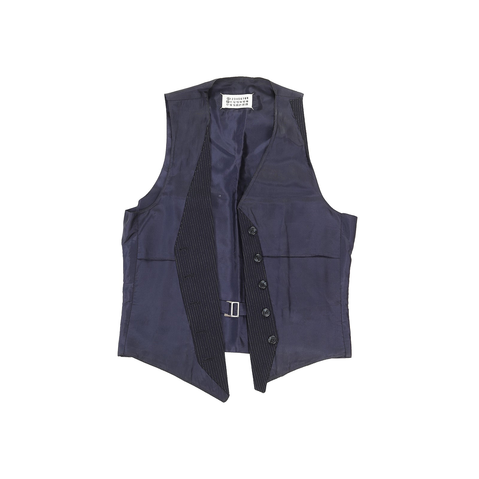 Maison Martin Margiela Artisanal Reversed Pinstripe Waistcoat