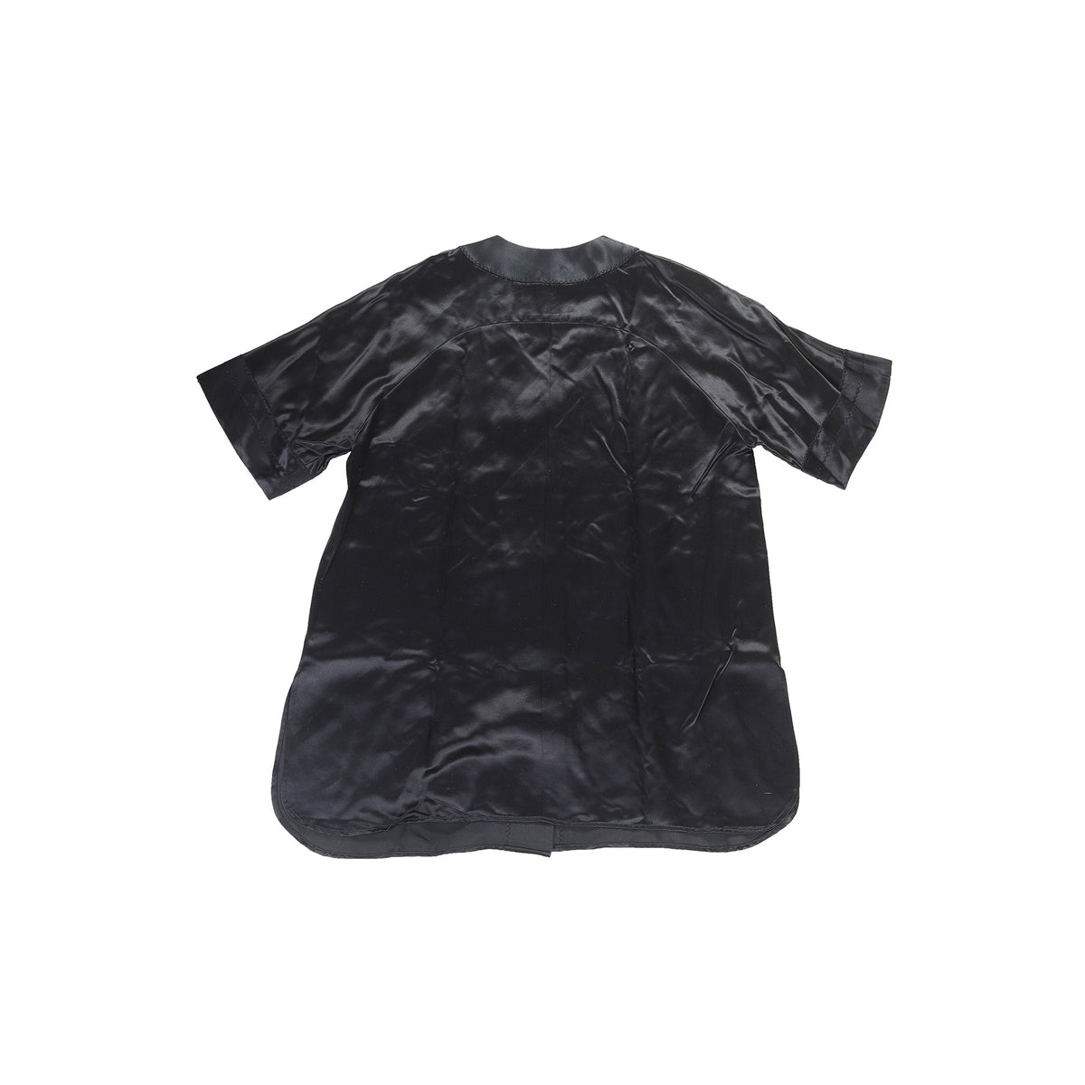 Chanel FW1989 Oversized Silk Baseball Logo Shirt