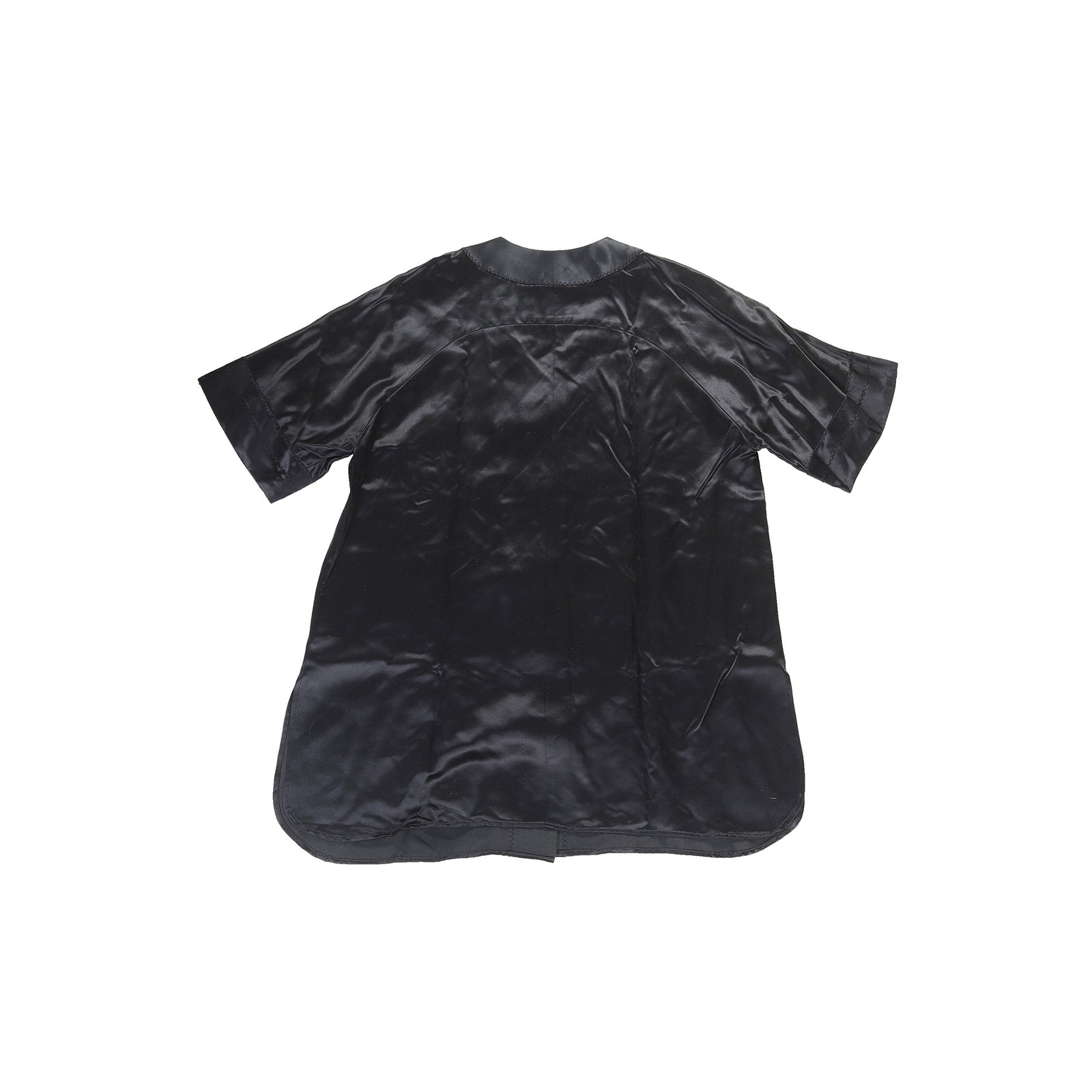 Chanel FW1989 Oversized Silk Baseball Logo Shirt