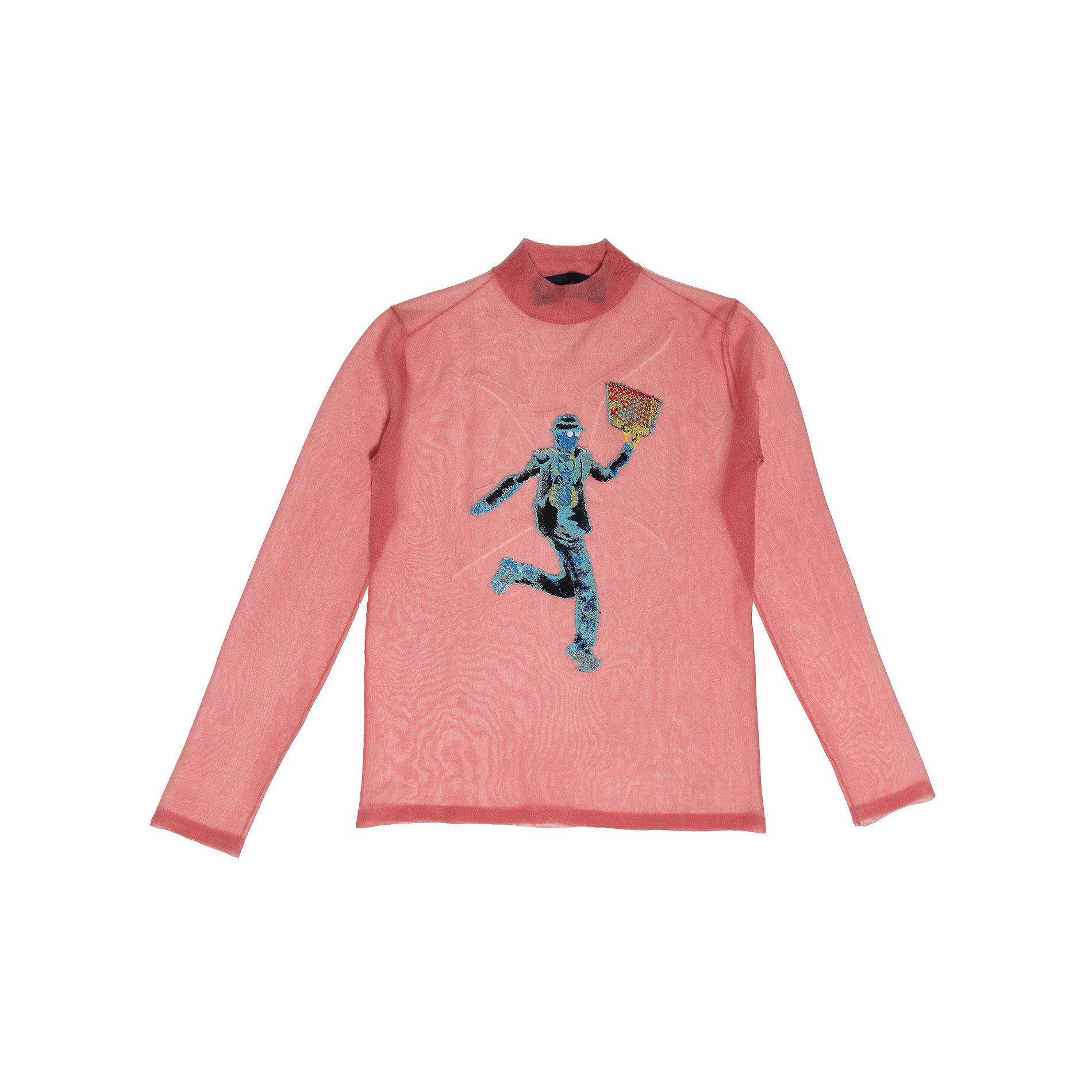 Louis Vuitton SS19 1 of 1 Pink Sheer Embroidery Longsleeve