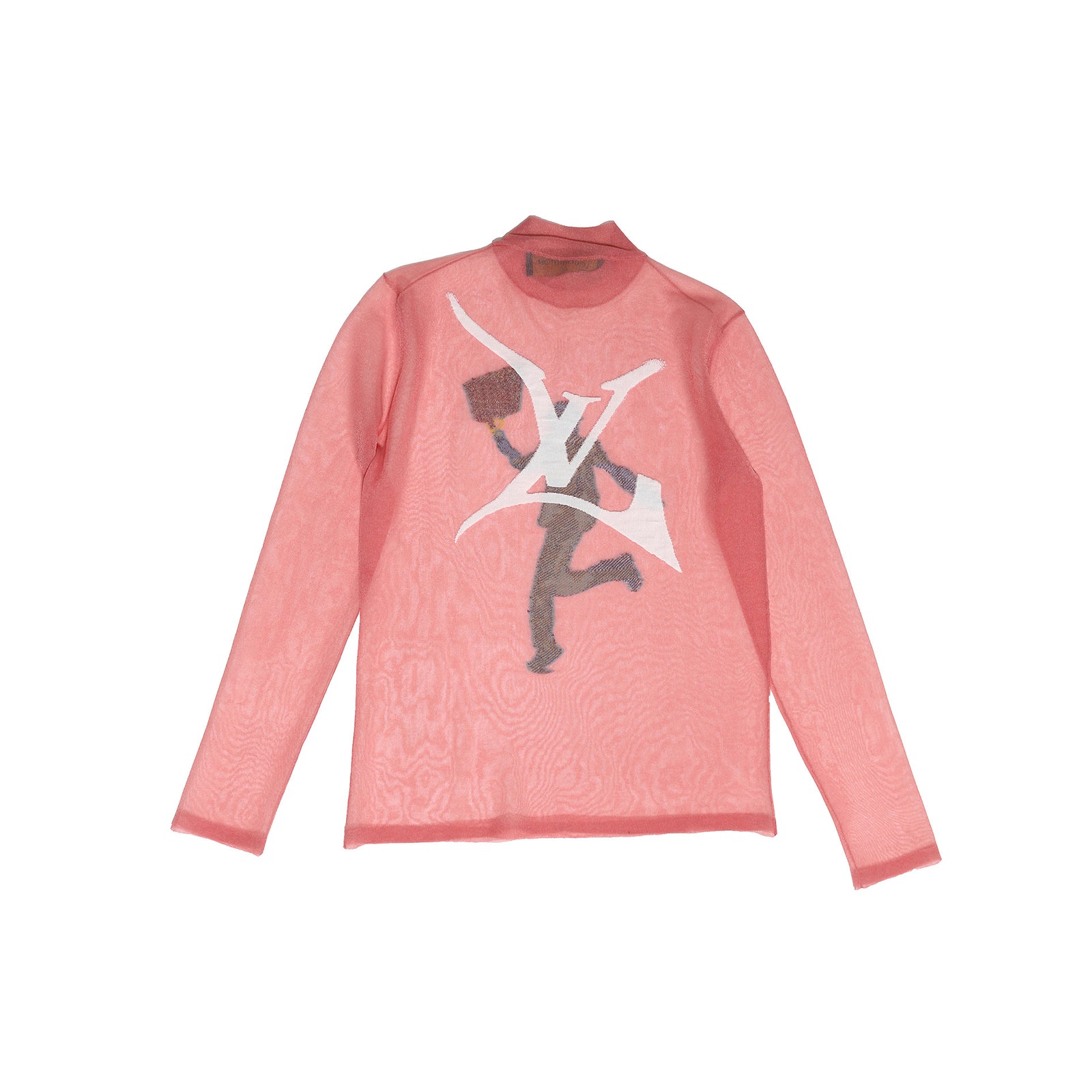 Louis Vuitton SS20 1 of 1 Pink Sheer Embroidery Longsleeve